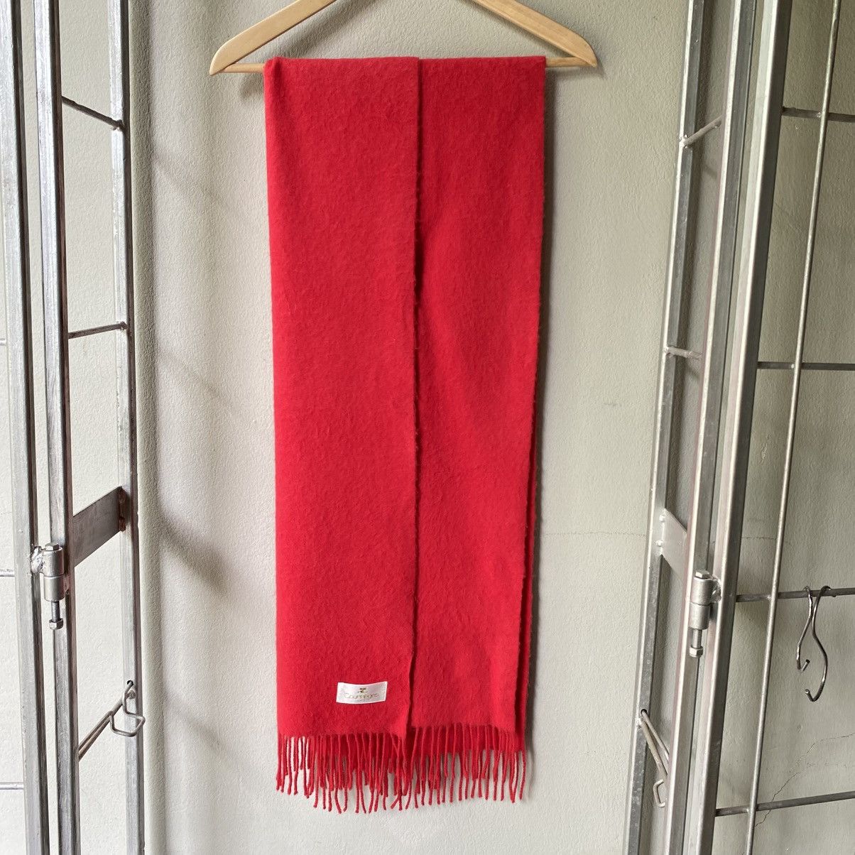 Courreges Courreges 100% Red Wool Scarf – Soft & Cozy Size ONE SIZE - 6 Thumbnail