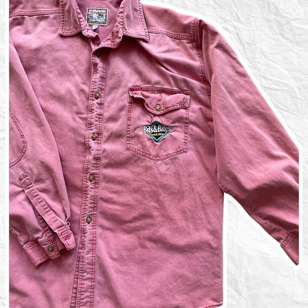 Vintage Harpurs large Vintage button down pink shirt Size US L / EU 52-54 / 3 - 3 Thumbnail