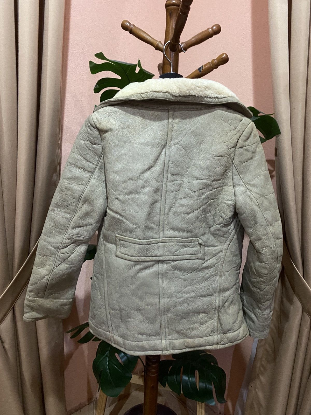 Japanese Brand Tetsuya Minami Shearling Aviator Double-Breasted Coat Size US S / EU 44-46 / 1 - 10 Thumbnail
