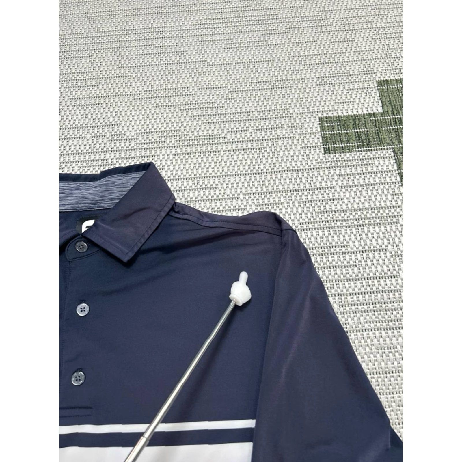 Footjoy FootJoy Polo Shirt Men Medium Multicolor Lisle Colorblock Space Dye Self Collar Size US M / EU 48-50 / 2 - 5 Thumbnail