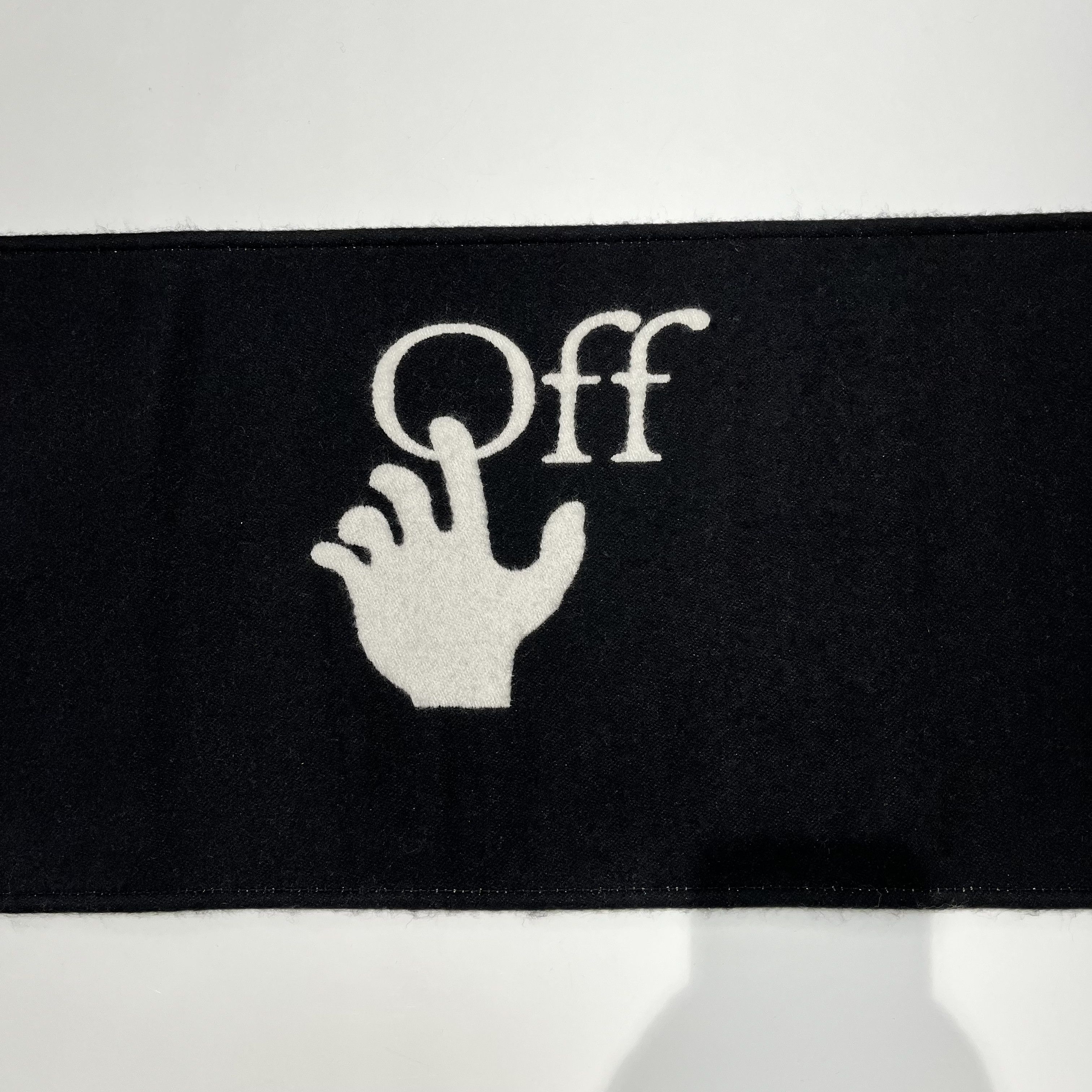 Off-White Off-White Logo Print Knitted Scarf Black Size ONE SIZE - 3 Thumbnail