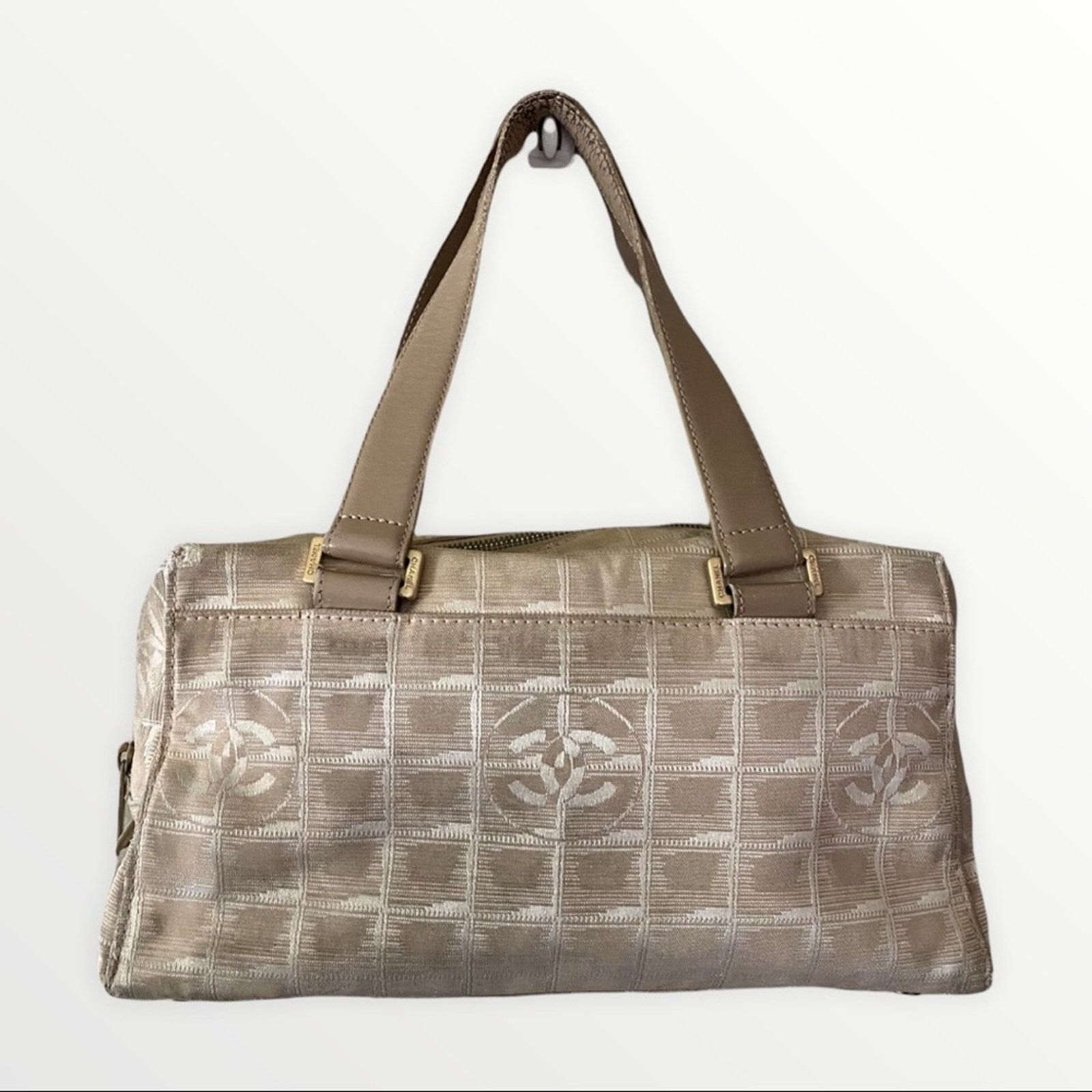 image of Chanel Beige Signature Cc Travel Tote, Women's