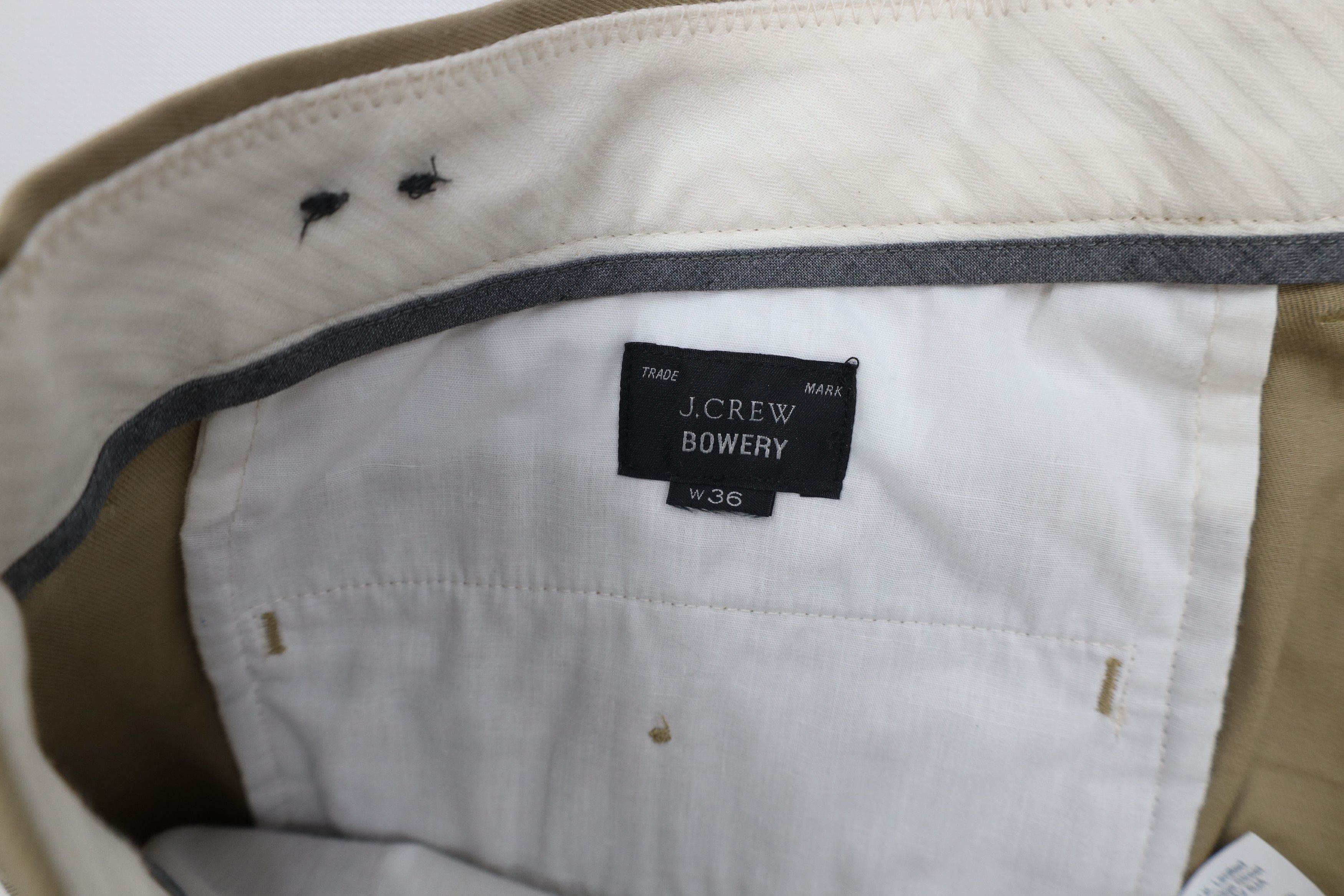 J.Crew × Vintage J Crew Bowery Classic Fit Flat Front Chino Pants Beige Size US 36 / EU 52 - 8 Thumbnail
