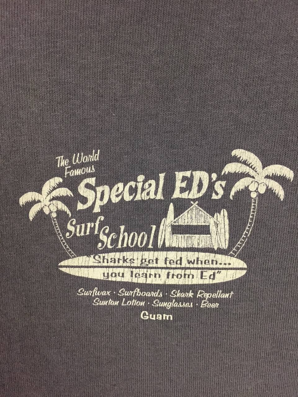Vintage Vtg Special Ed's The World Famous Surf School Guam Tee Size US L / EU 52-54 / 3 - 7 Thumbnail