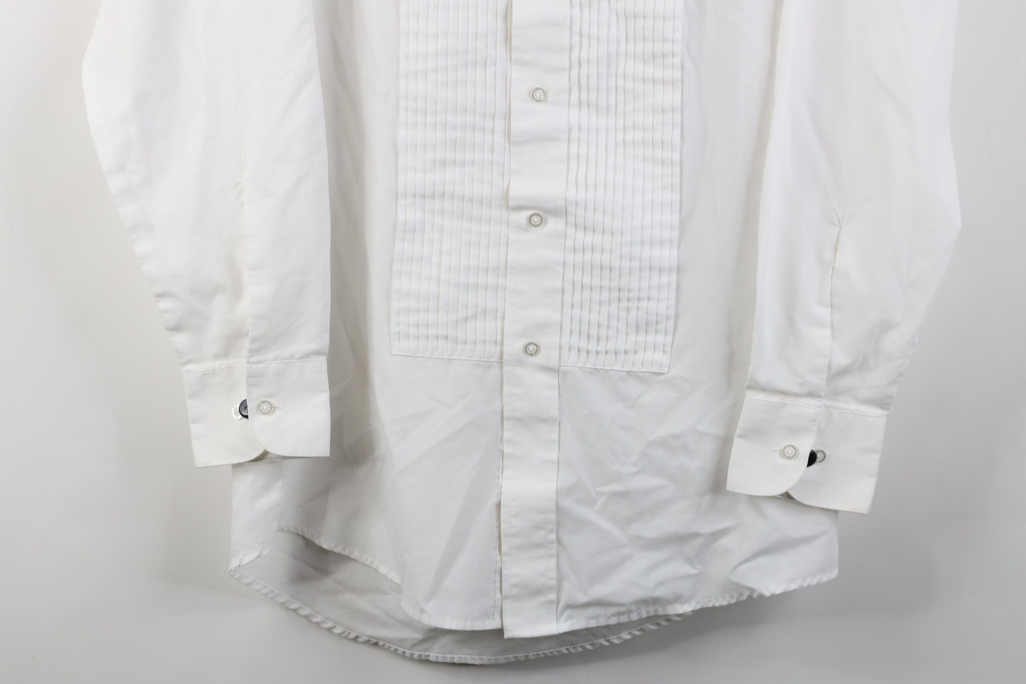 Vintage Vintage 90s Formal Prom Tuxedo Wedding Button Shirt White Size US XS / EU 42 / 0 - 3 Thumbnail