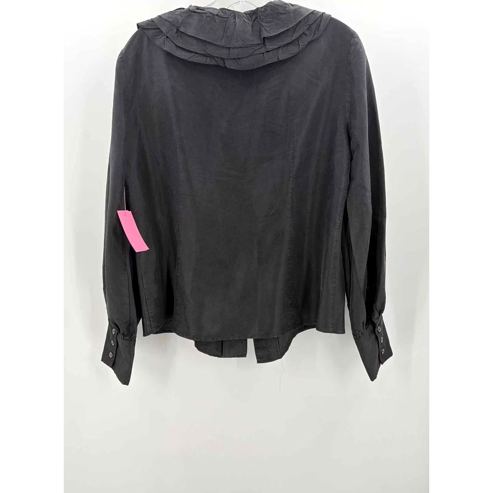 Vintage Lafayette 148 Black Button Down Shirt Small Regular Adult Womens Size S / US 4 / IT 40 - 3 Thumbnail