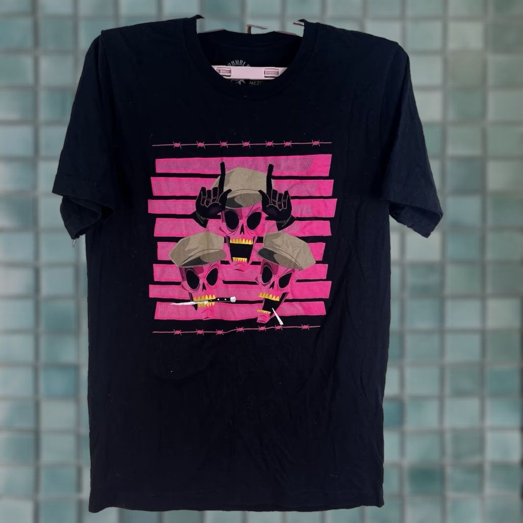 Vintage Rumble Society Skull T-Shirt Medium Black Graphic Print Mens Size US M / EU 48-50 / 2 - 1 Thumbnail