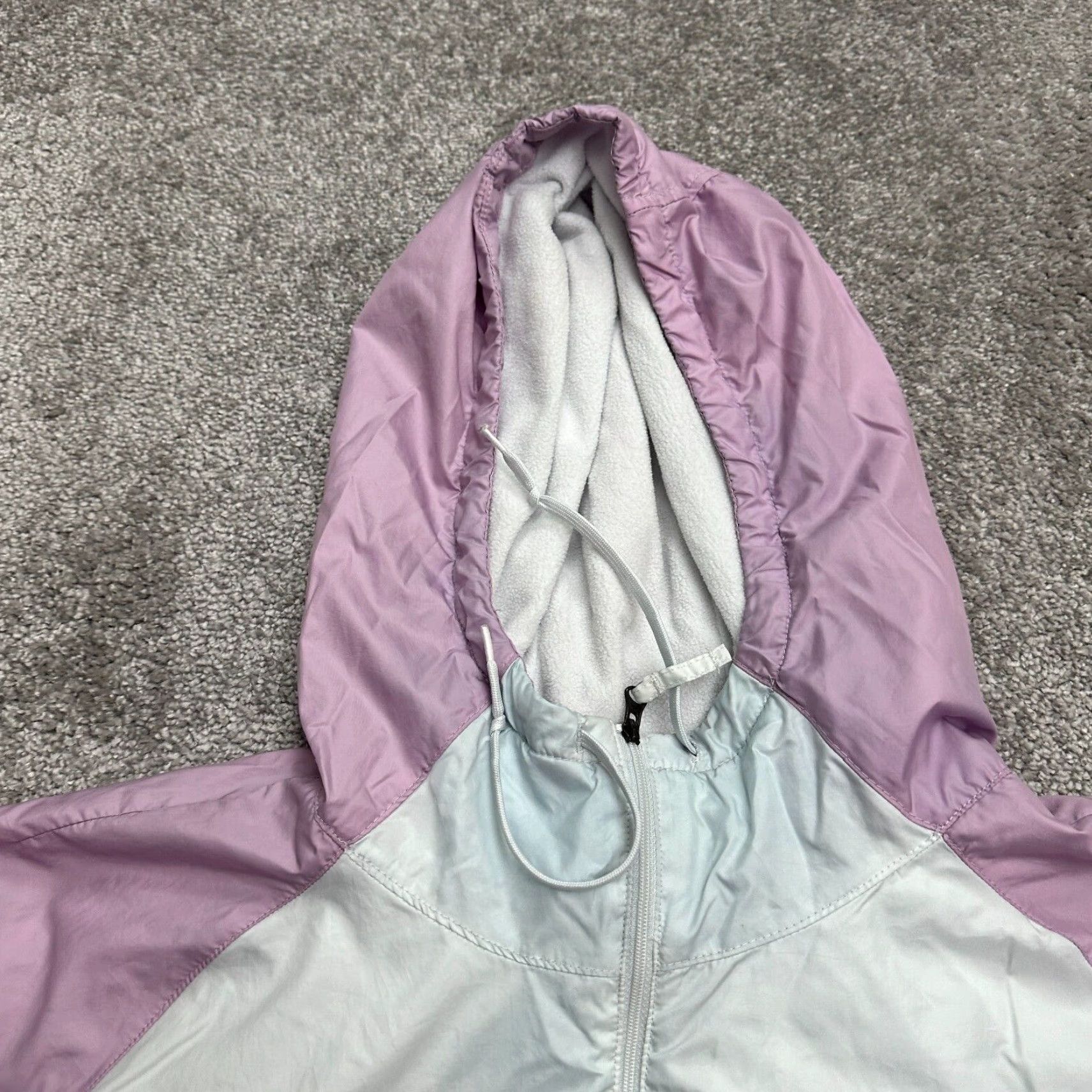 Pinko Columbia Flash Forward Windbreaker Jacket Womens XL Pink White Hoodie Full Zip Size XL / US 12-14 / IT 48-50 - 3 Thumbnail