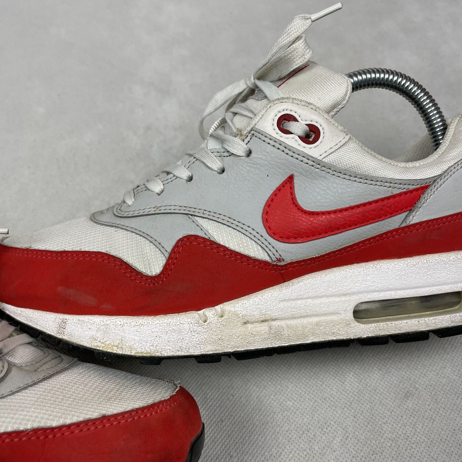 Nike Nike Air Max 1 (GS) 555766-101 White Red Sneakers Shoes 6.5Y Size US 6 / EU 39 - 7 Thumbnail