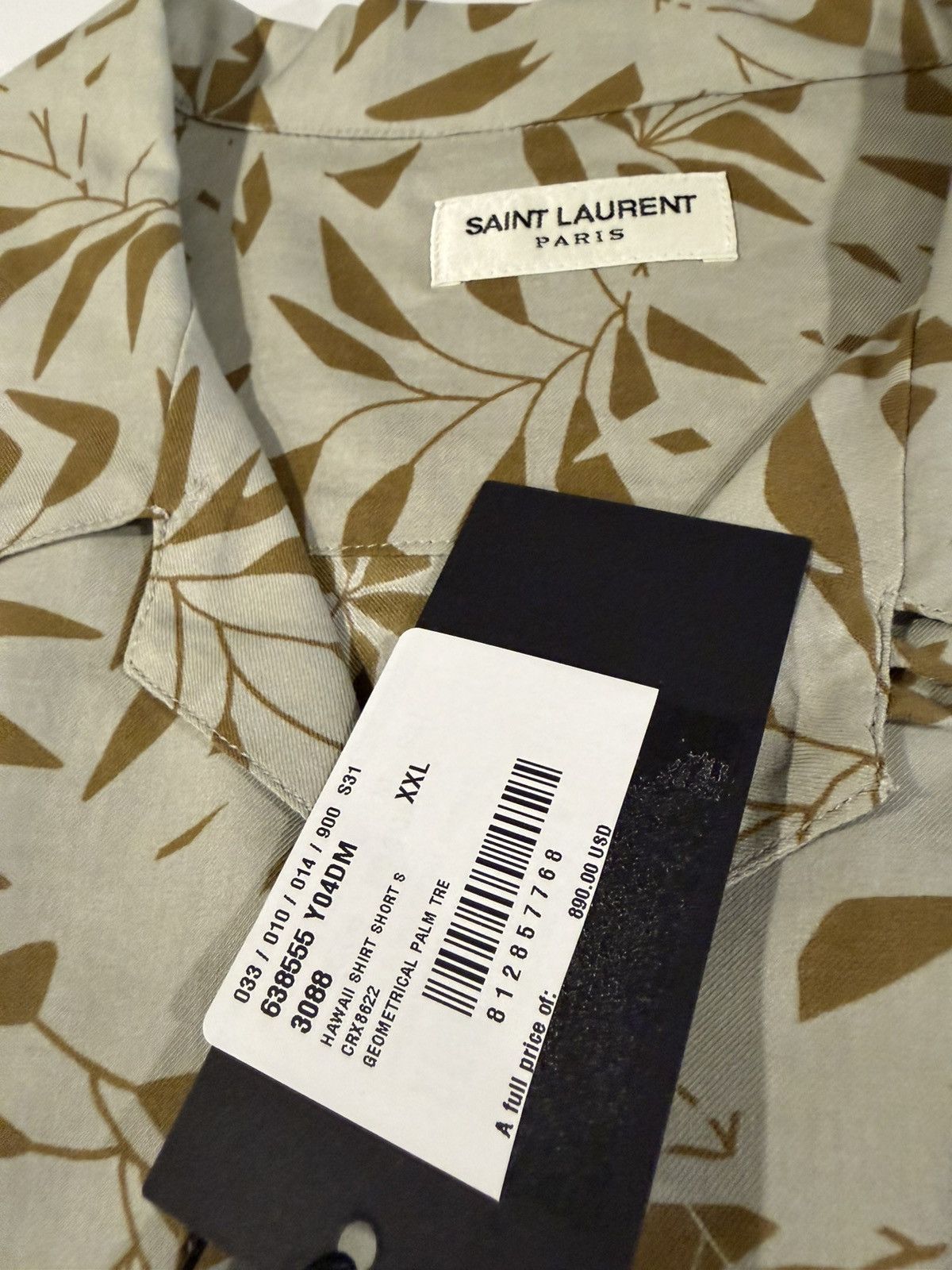 Saint Laurent Paris Saint Laurent men Hawaiian shirt.XXL. $890 Size US XXL / EU 58 / 5 - 7 Thumbnail