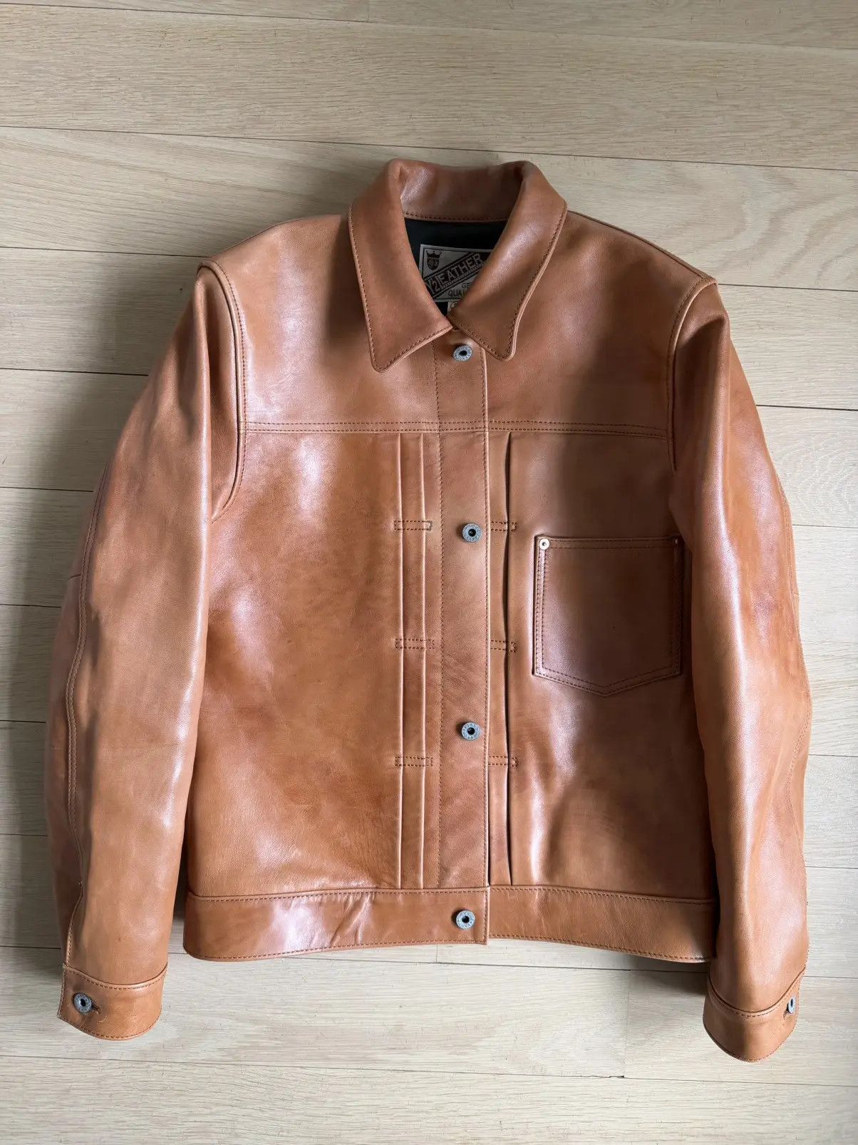Y'2 Leather Y’2 Kakishibu Persimmon Tanned Horsehide Type 1 38/S Size US S / EU 44-46 / 1 - 2 Thumbnail