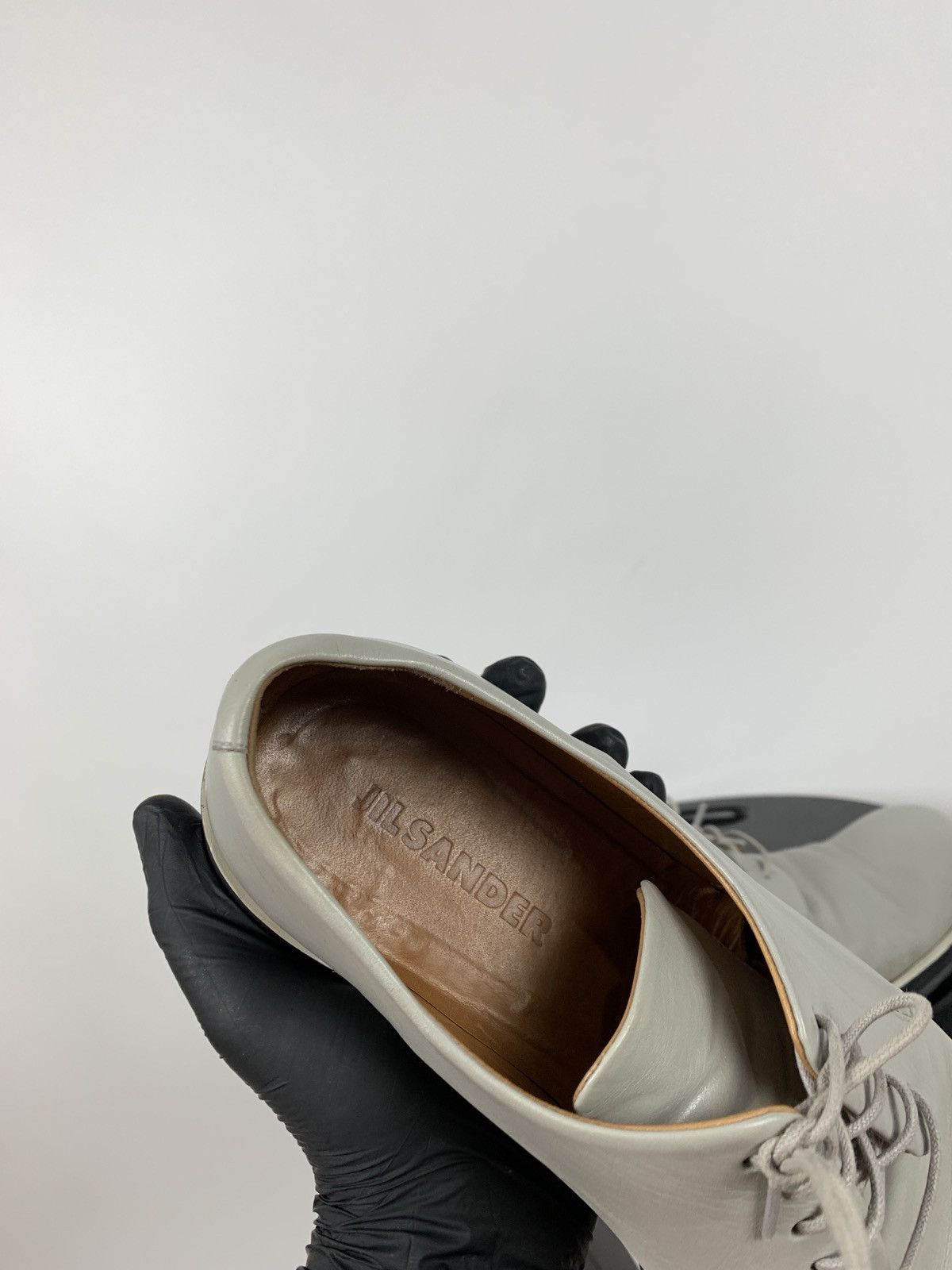 Jil Sander Jil Sander Grey Leather Derby Shoes Size US 9 / IT 39 - 20 Thumbnail