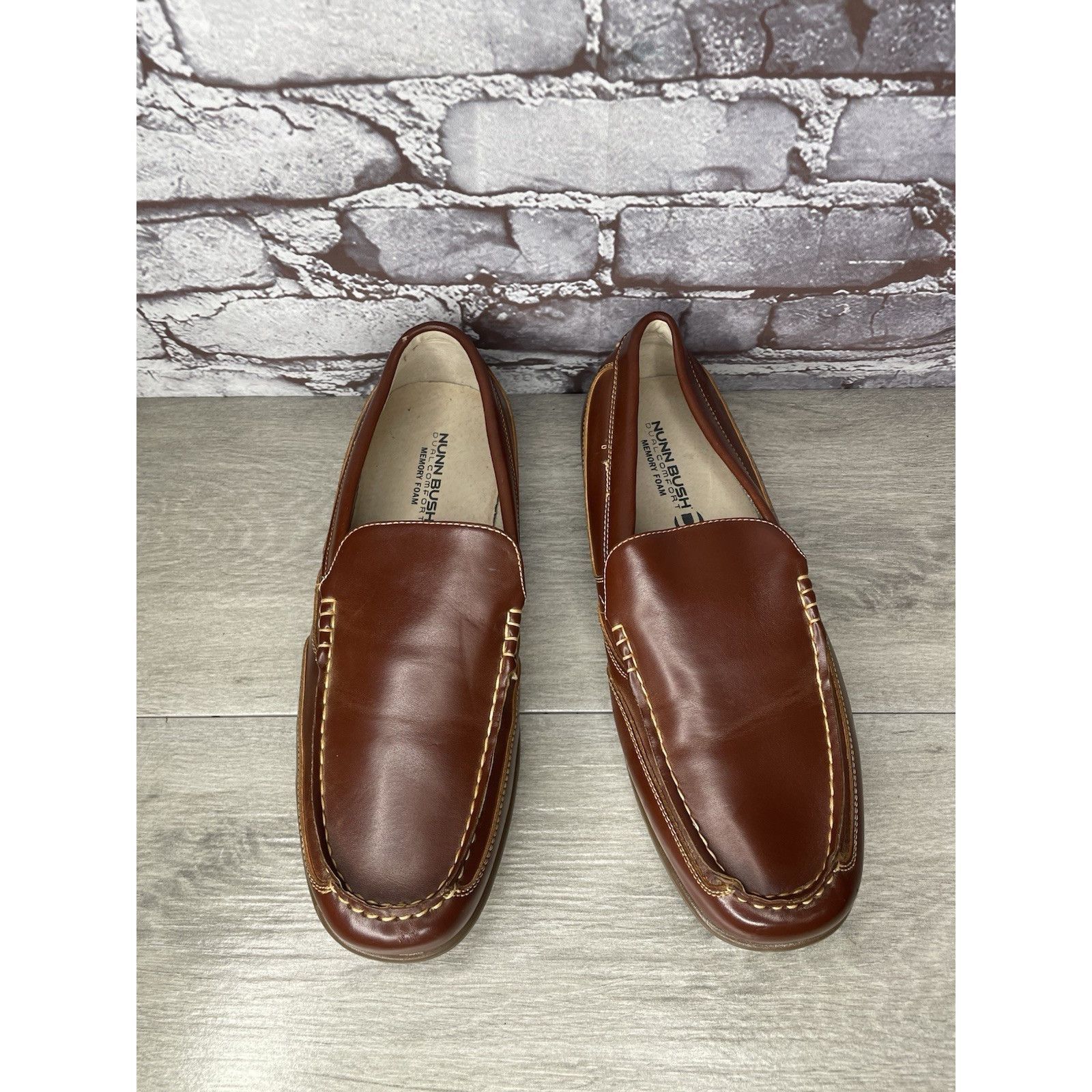 Nunn Bush Nunn Bush Dual Comfort Brown Faux Leather Driving Loafers Sh Size US 10 / EU 43 - 4 Thumbnail