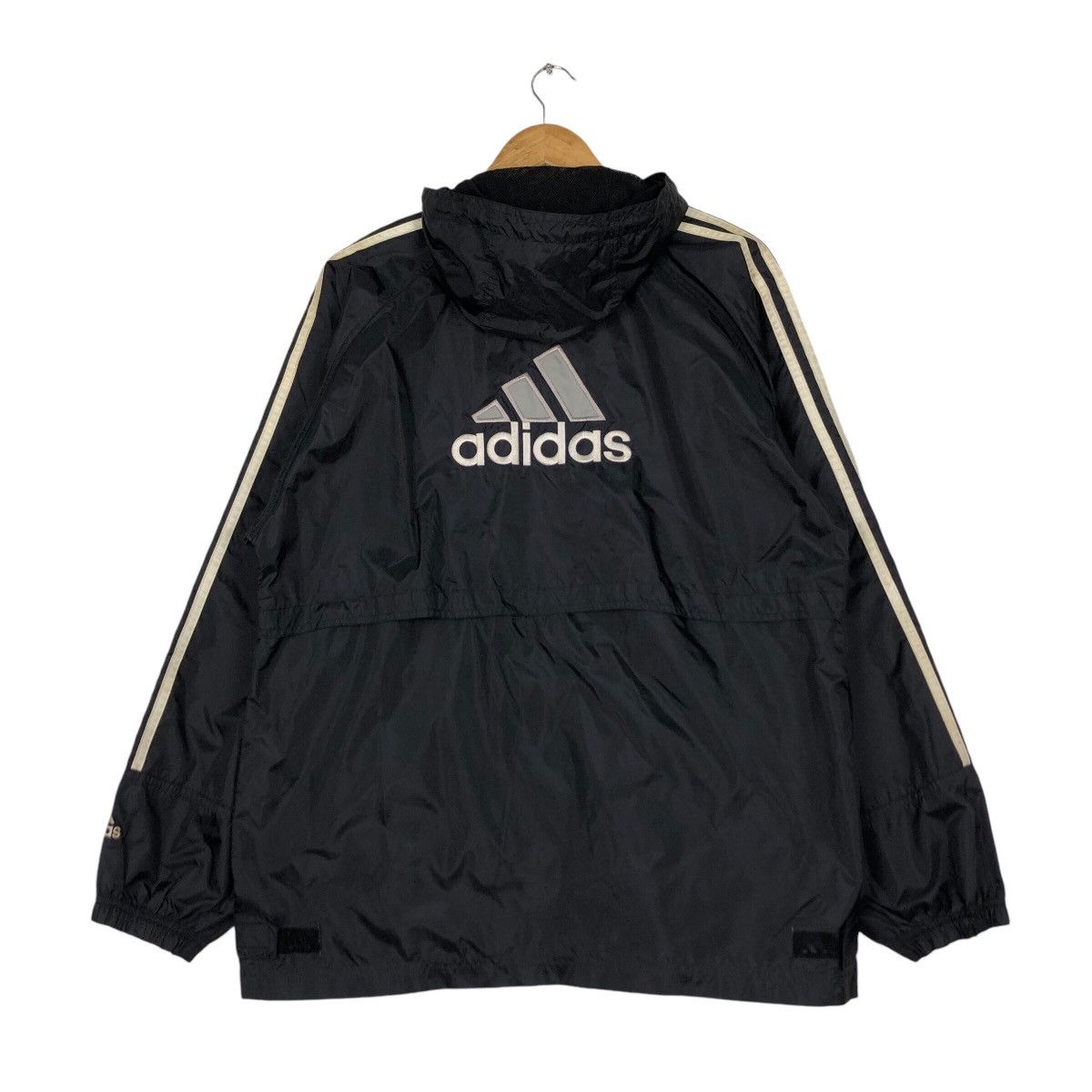 Adidas × Vintage Vintage Adidas Windbreaker Long Sleeve Big Logo Large Size US L / EU 52-54 / 3 - 1 Thumbnail