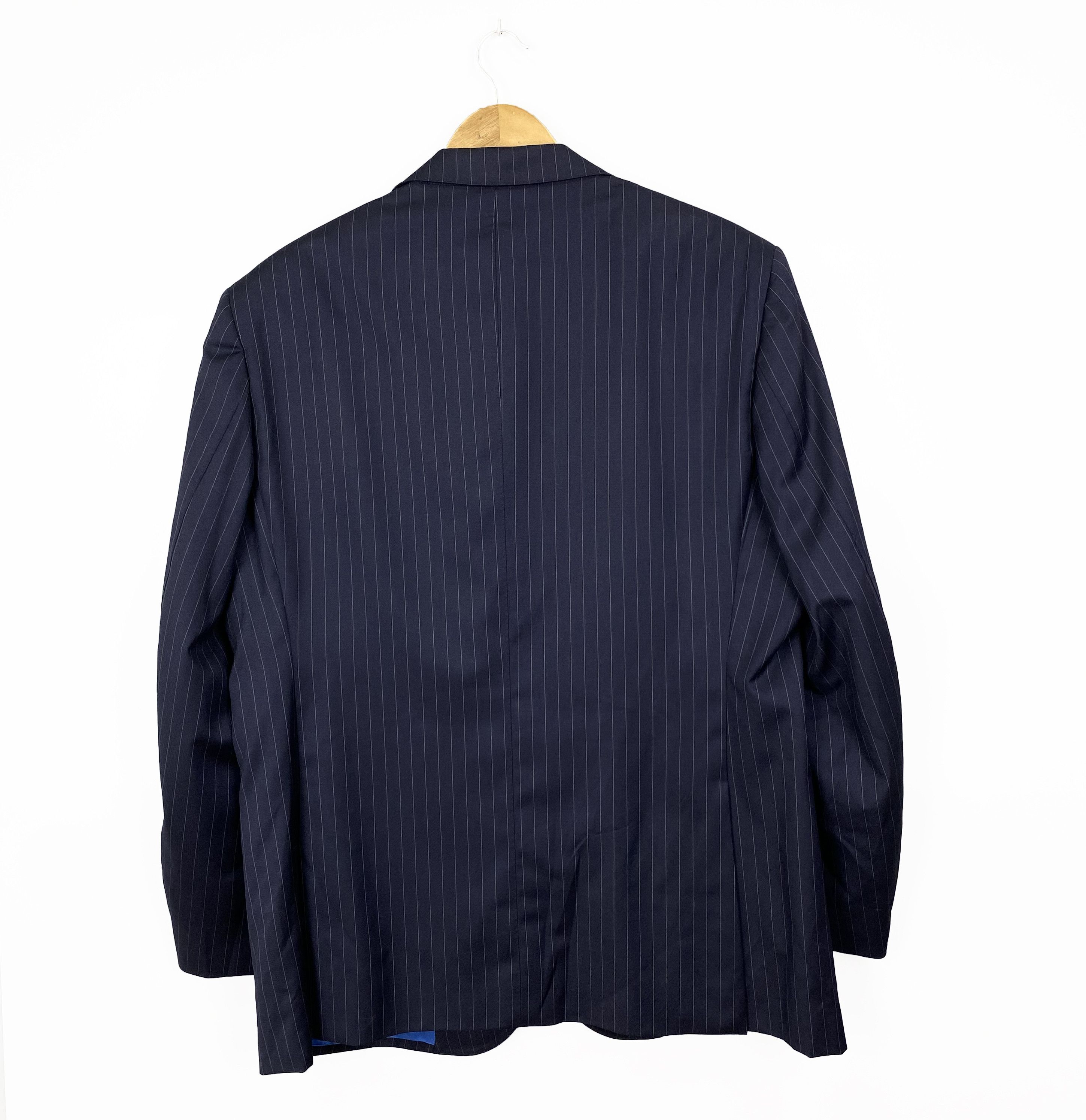 Suitsupply SUITSUPPLY Sevilha Striped Wool Navy Blazer Size 58 / US 48 Size 48R - 5 Thumbnail