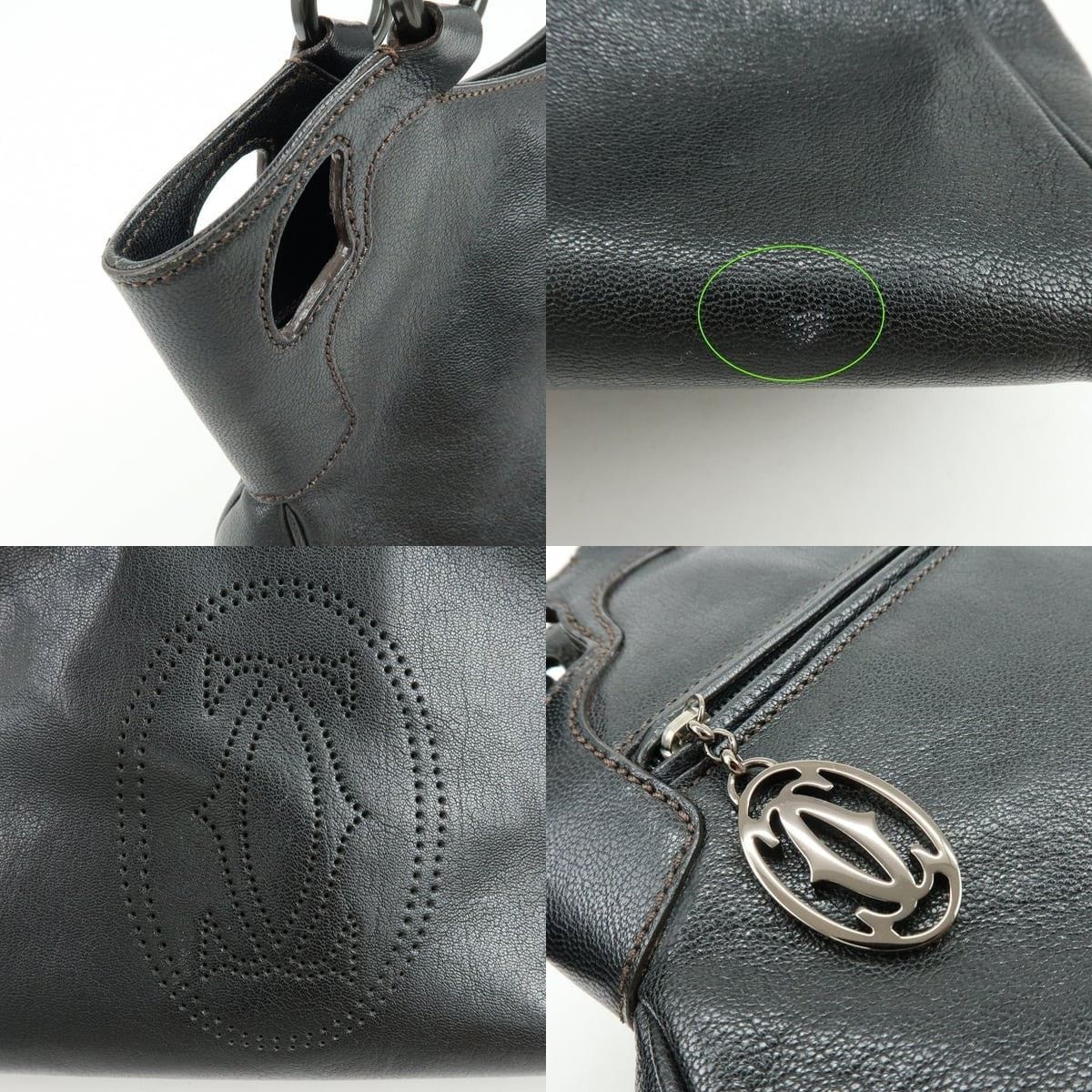 Cartier Cartier Marcello de Cartier Leather Tote Black Size ONE SIZE - 6 Thumbnail