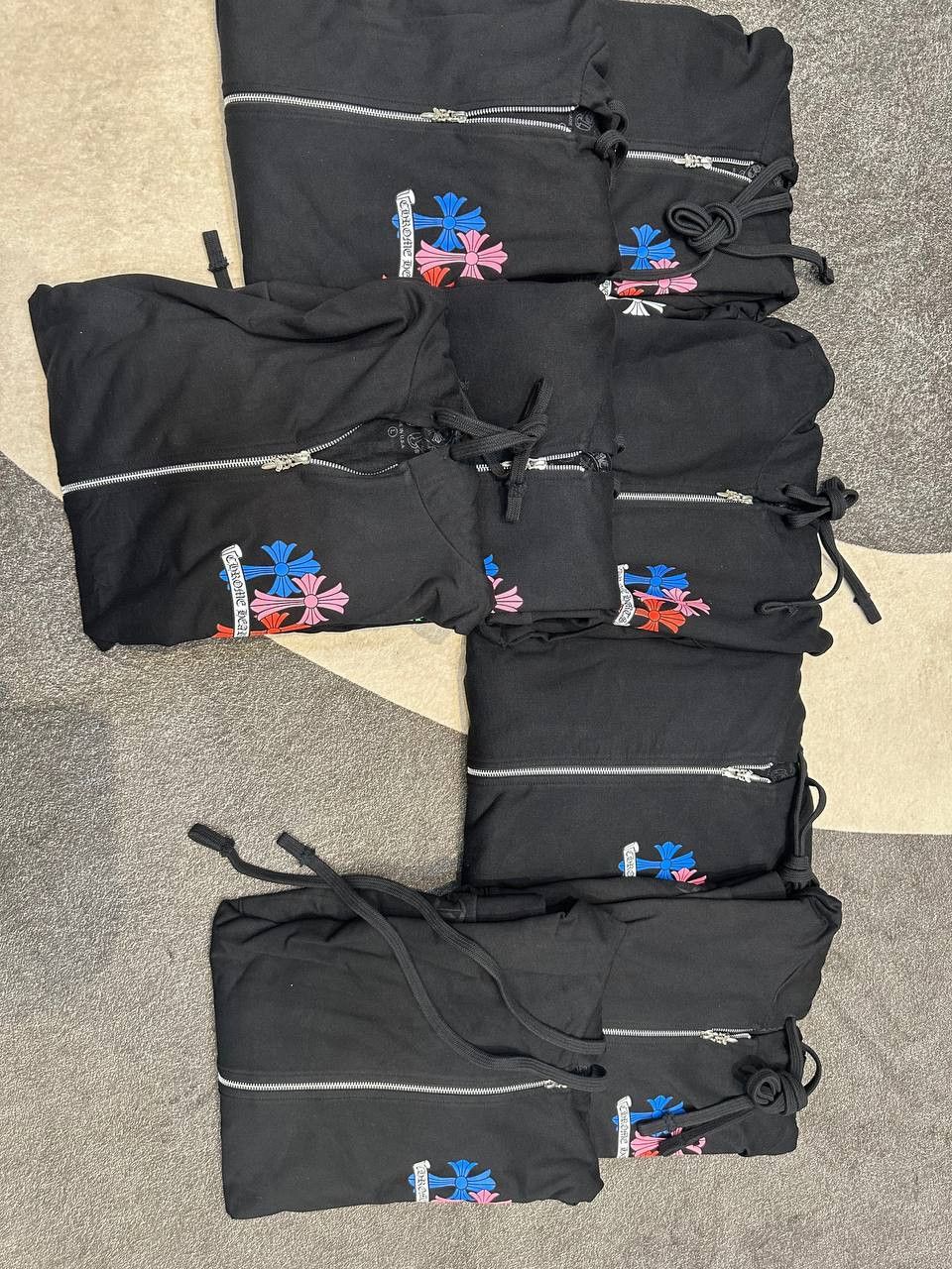Chrome Hearts CHROME HEARTS Multi Color Cross Cemetery Zip Up Hoodie BLACK Size US M / EU 48-50 / 2 - 15 Thumbnail