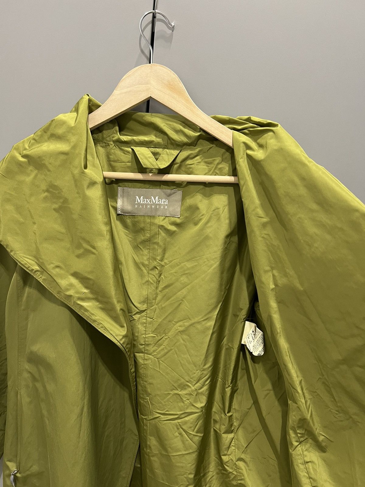 Max Mara Max Mara Rainwear Green Belted Wrap Coat Open Front Jacket Size M / US 6-8 / IT 42-44 - 6 Thumbnail