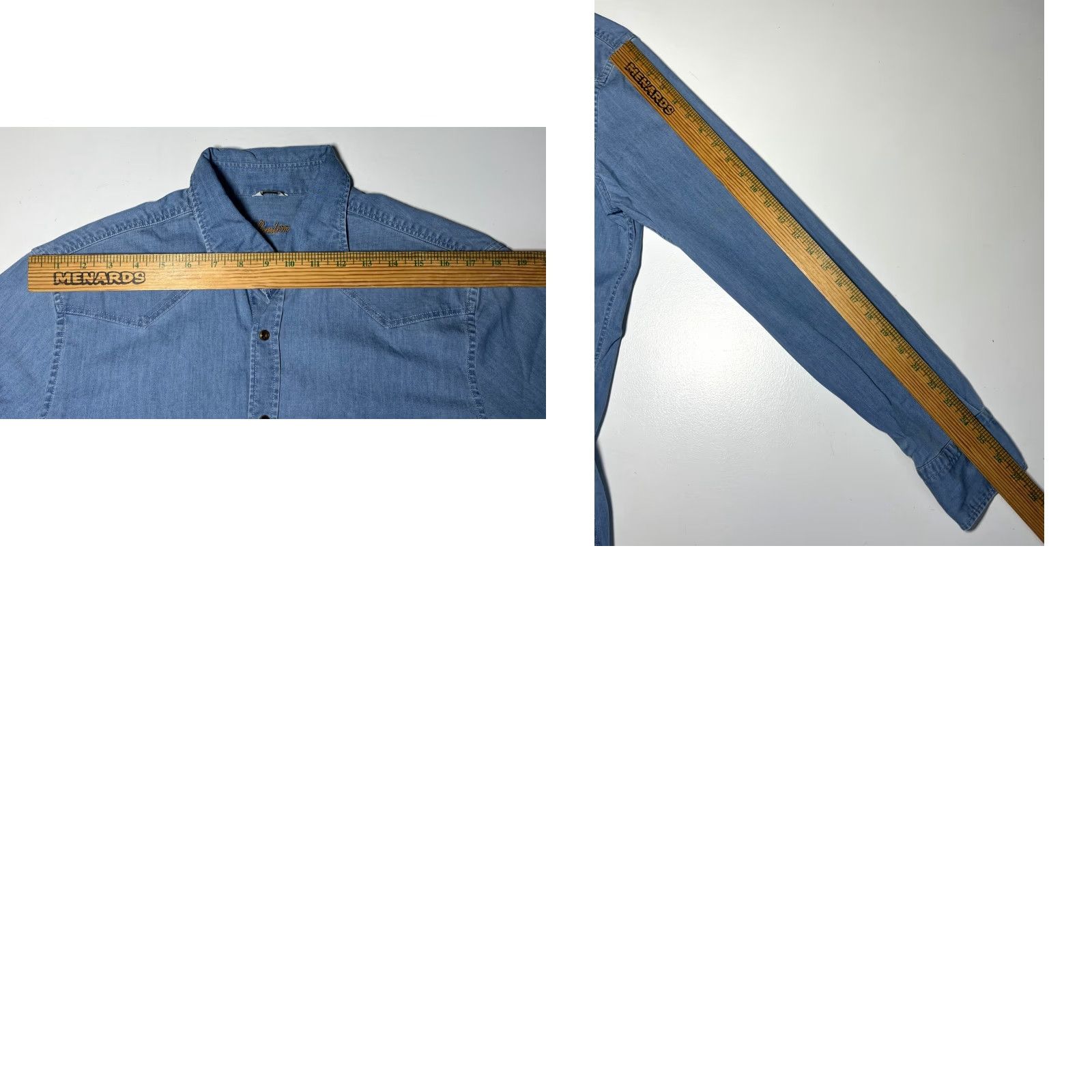 Vintage VINTAGE Stenströms Men’s Denim Pearl Snap Western Shirt L Blue Cotton Cotton Denim Casual Pockets Western 90s Mens Size US L / EU 52-54 / 3 - 9 Thumbnail