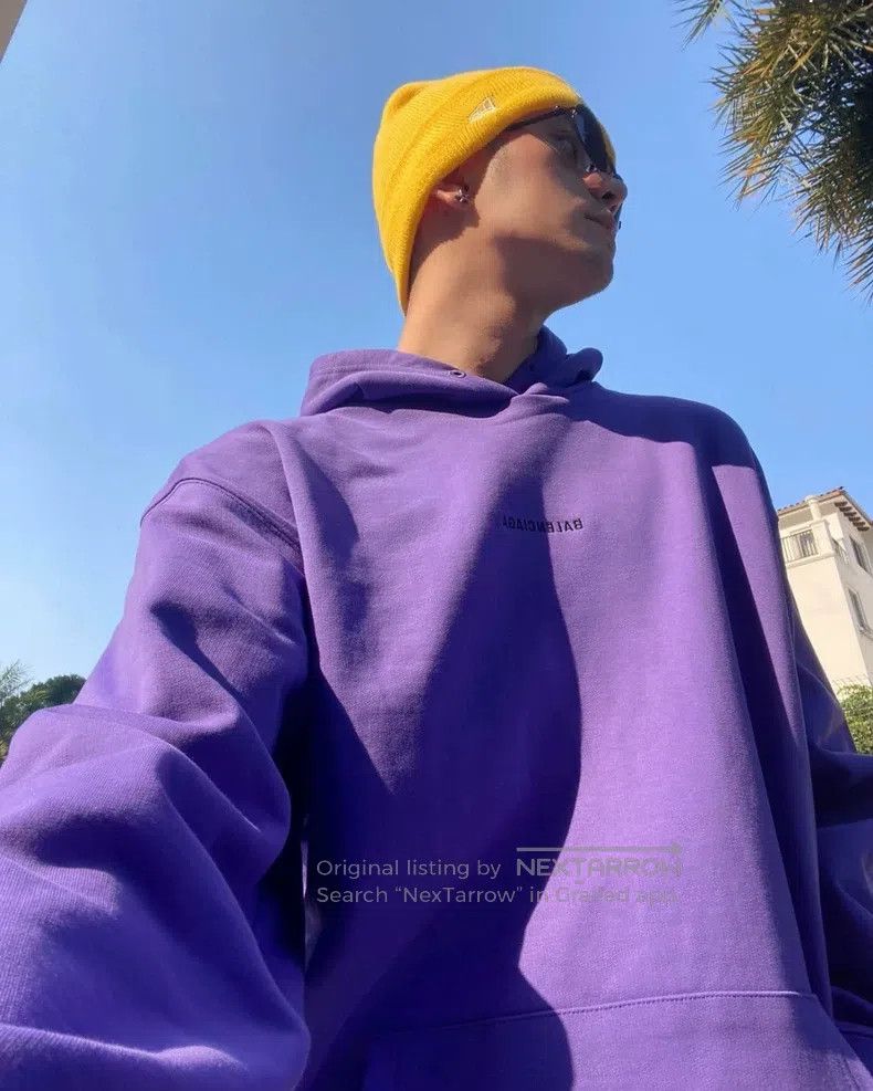 Balenciaga Balenciaga Wash and Embroidered Logo Hoodie Size US XS / EU 42 / 0 - 6 Thumbnail