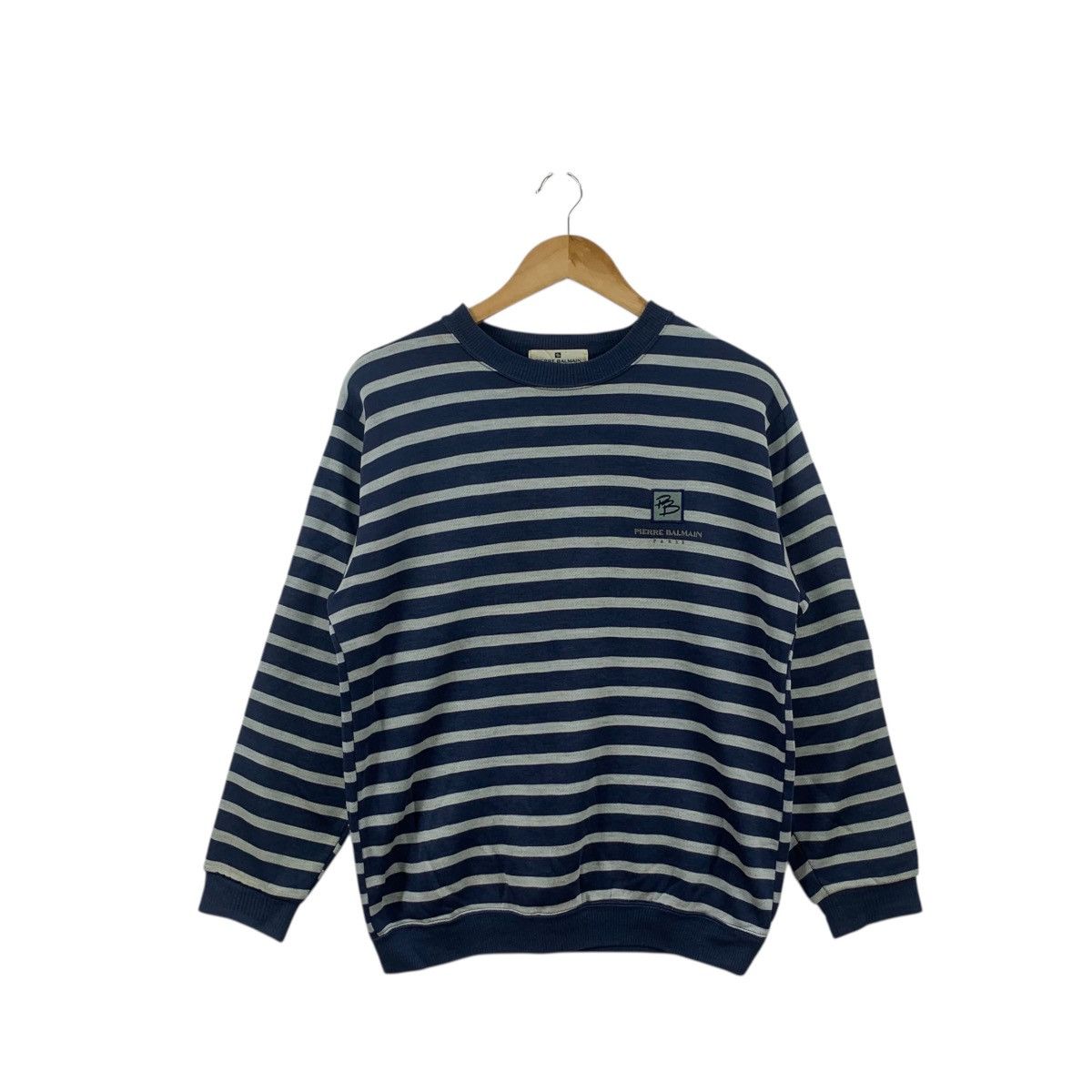 Pierre Balmain Vintage PIERRE BALMAIN PARIS PB Striped Embroidered Size M / US 6-8 / IT 42-44 - 1 Thumbnail