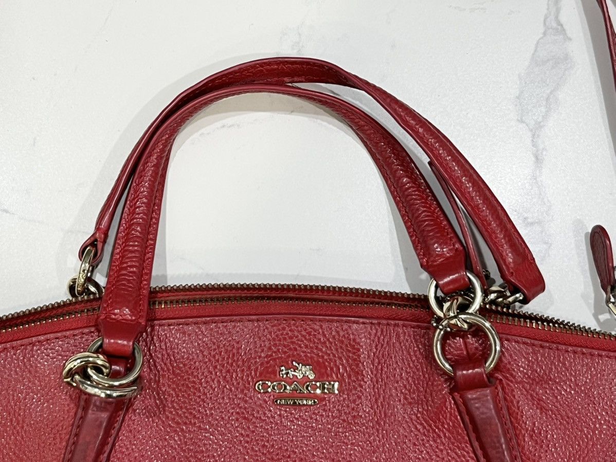 Coach Coach Small Kelsey Satchel Red Pebbled Bags Size ONE SIZE - 7 Thumbnail
