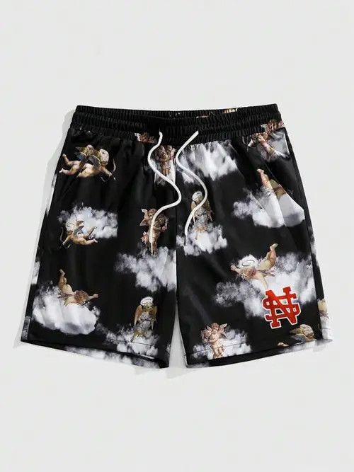 Japanese Brand Print Y2k Shorts DRIP summer Size US 36 / EU 52 - 1 Thumbnail
