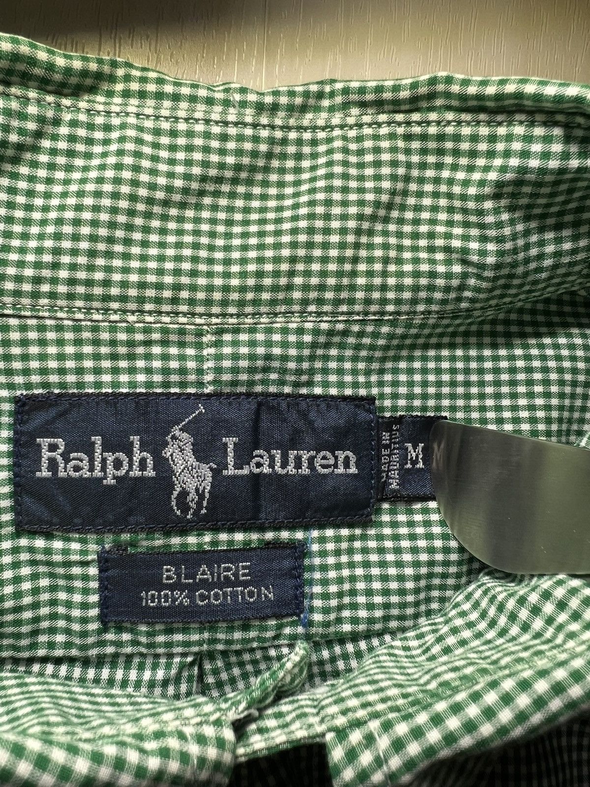 Polo Ralph Lauren Polo Ralph Lauren Blaire Men Sz M Green And White Checkered Size US M / EU 48-50 / 2 - 6 Thumbnail