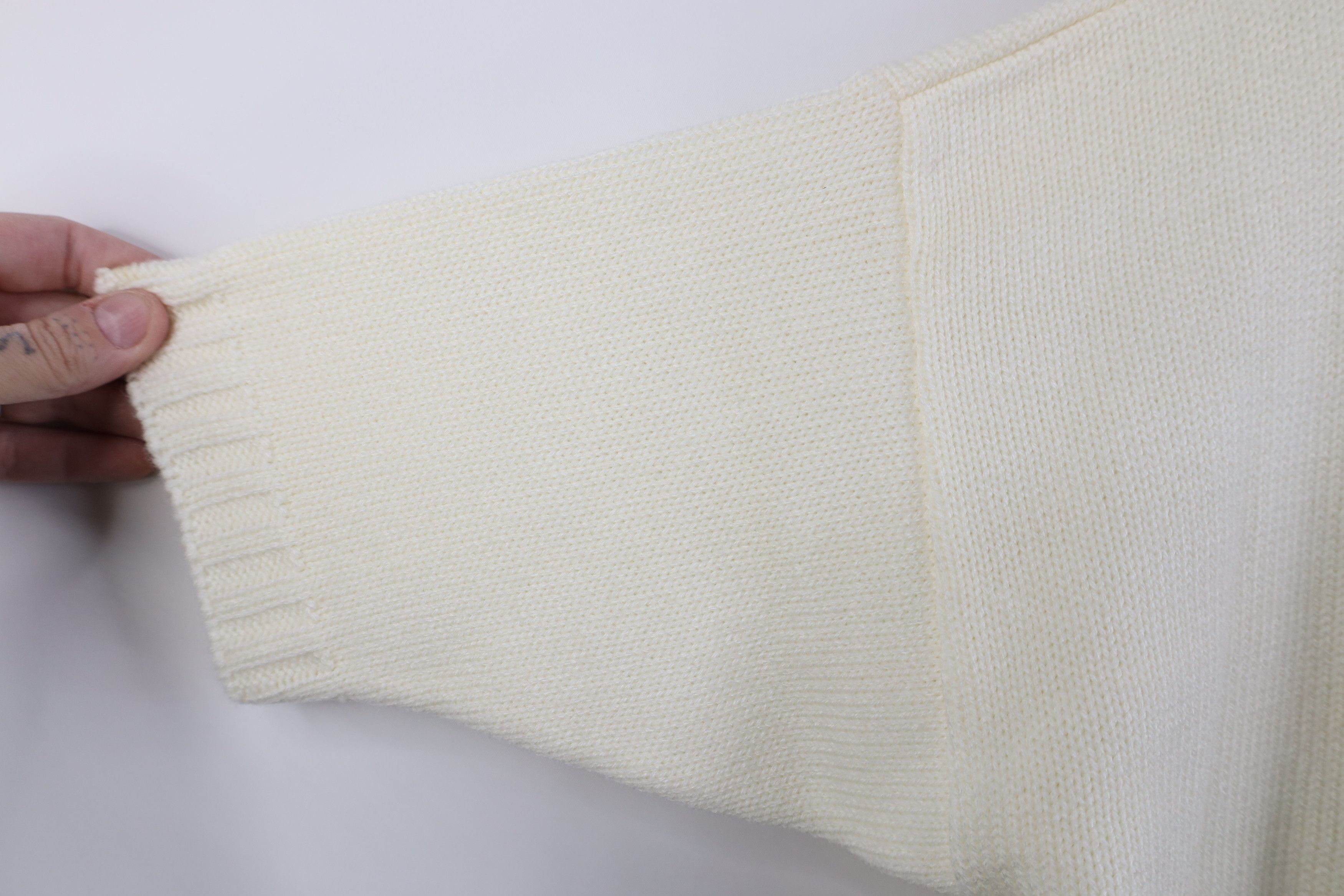 Vintage Vintage 70s Streetwear Knit Short Sleeve Sweater Cream USA Size M / US 6-8 / IT 42-44 - 7 Thumbnail