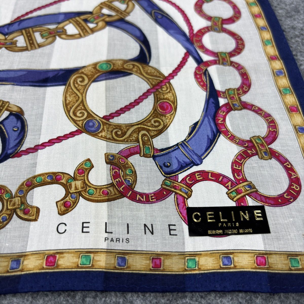 Celine × Vintage Handkerchief # E011 # Bandana # Neckerchief Size ONE SIZE - 3 Thumbnail