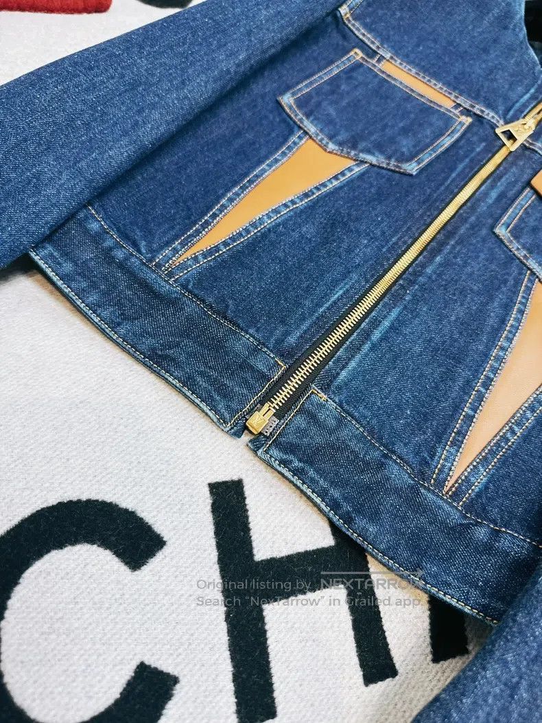 Louis Vuitton Louis Vuitton 23s show blue patchwork two-pocket denim jac Size XS / US 0-2 / IT 36-38 - 5 Thumbnail
