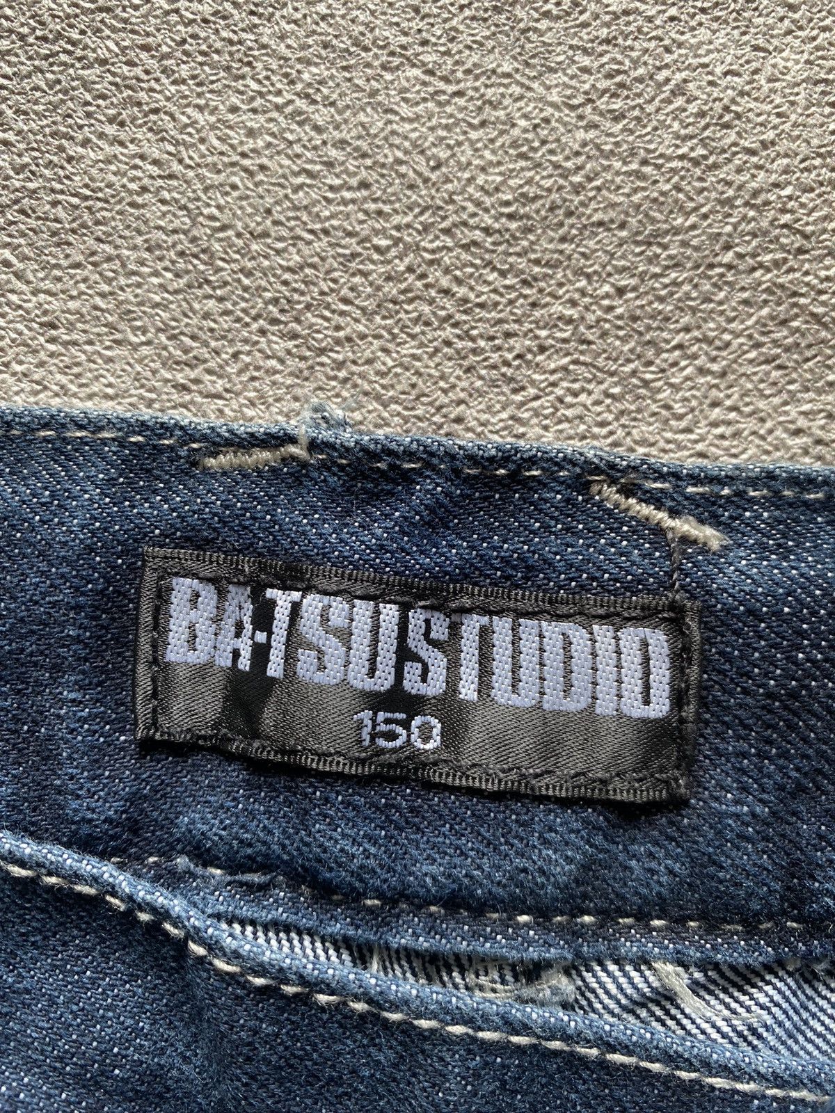 Japanese Brand 2000s Bat-su Studio Plaid Washed Denim - Punk Style Size US 26 / EU 42 - 5 Thumbnail