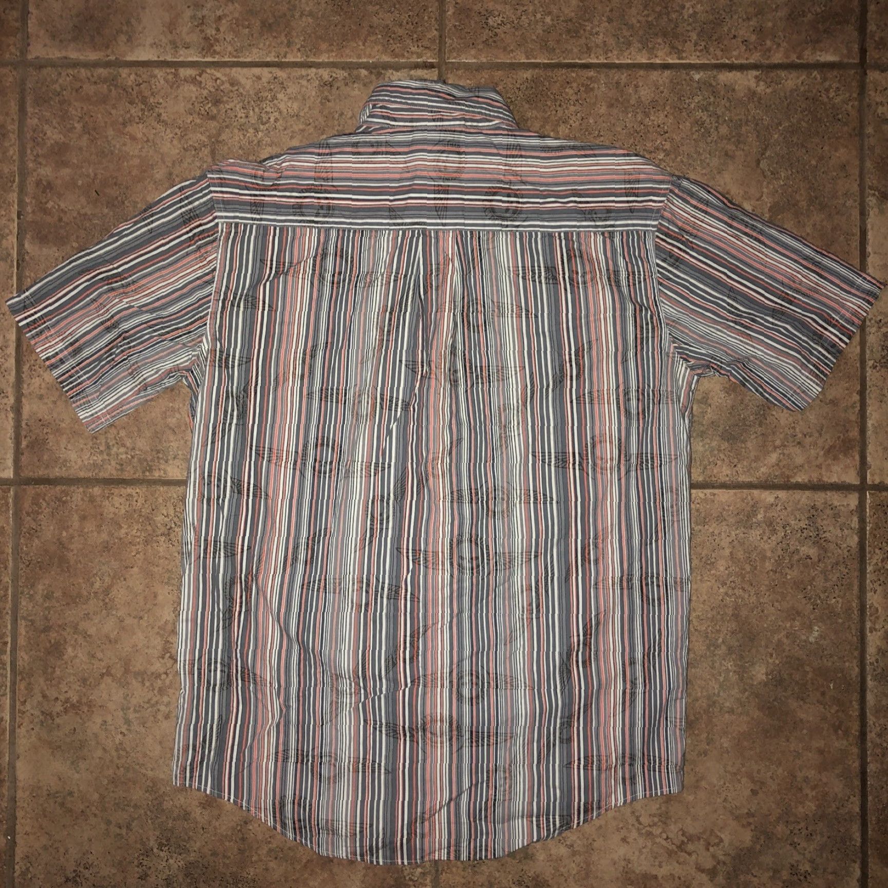 Harley Davidson Harley-Davidson Striped Button-Up Shirt Mens M Gray Short Sleeve Men Regular, Biker, Motorcycle, Vintage? No, Pre-owned Size US M / EU 48-50 / 2 - 4 Thumbnail