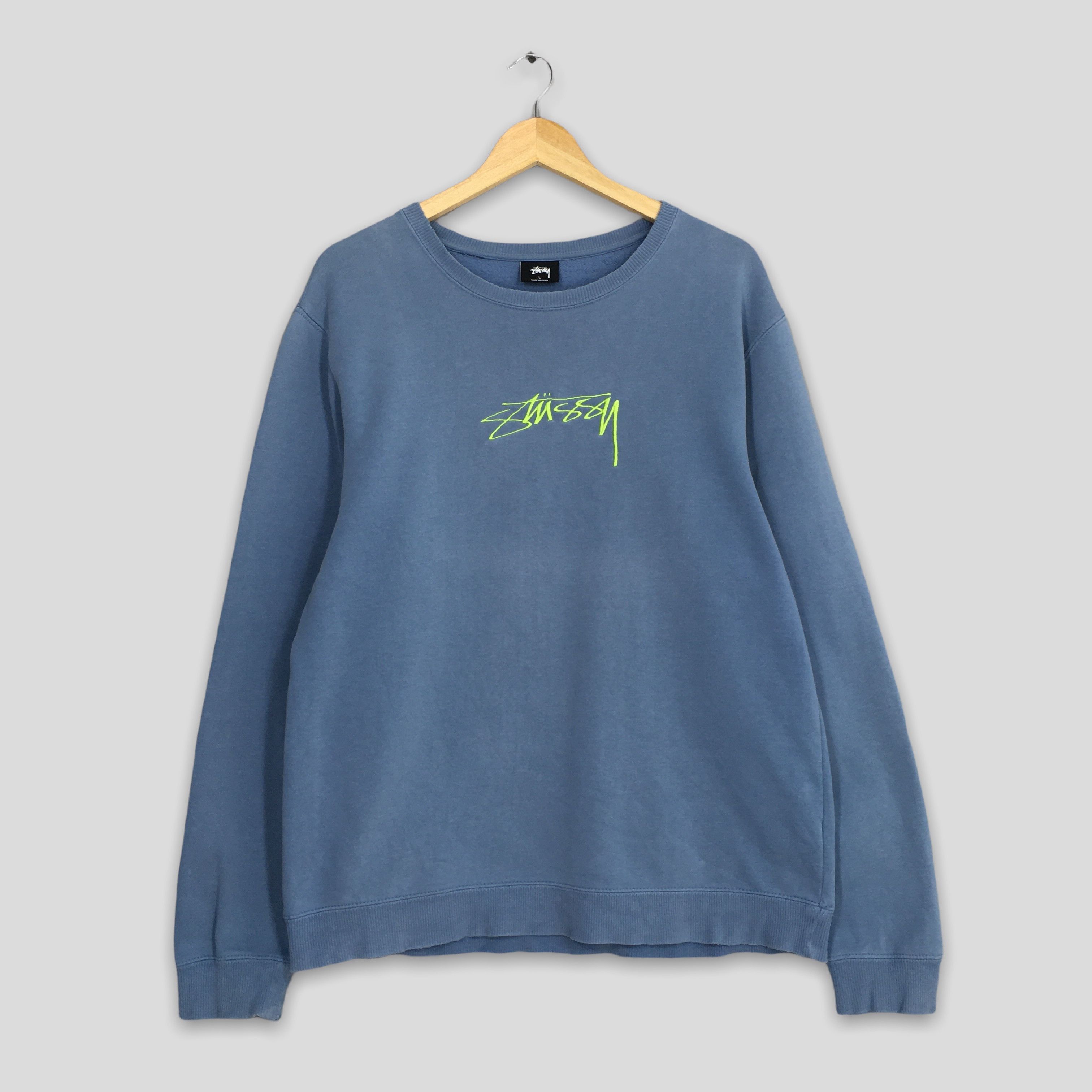 image of 90's Stussy Usa Sweatshirt Large Stussy in Blue, Men's