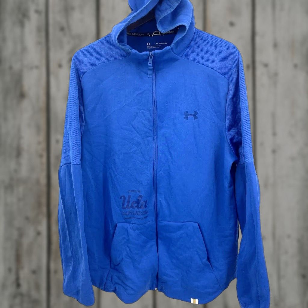 Under Armour Under Armour UCLA Adult Hoodie Mens 2XL Blue Performance Full Zip Logo Sweatshirt Size US XXL / EU 58 / 5 - 1 Thumbnail