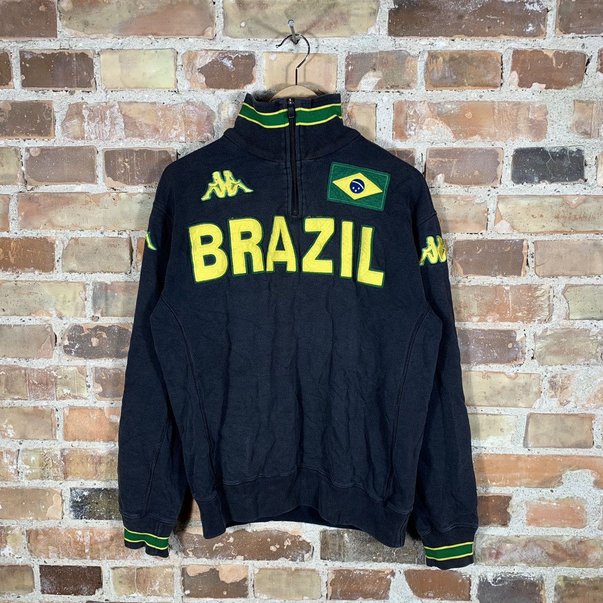 Kappa Vintage 00’s BlockCore Style Kappa Brazil Soccer Sweatshirt Size US L / EU 52-54 / 3 - 3 Thumbnail