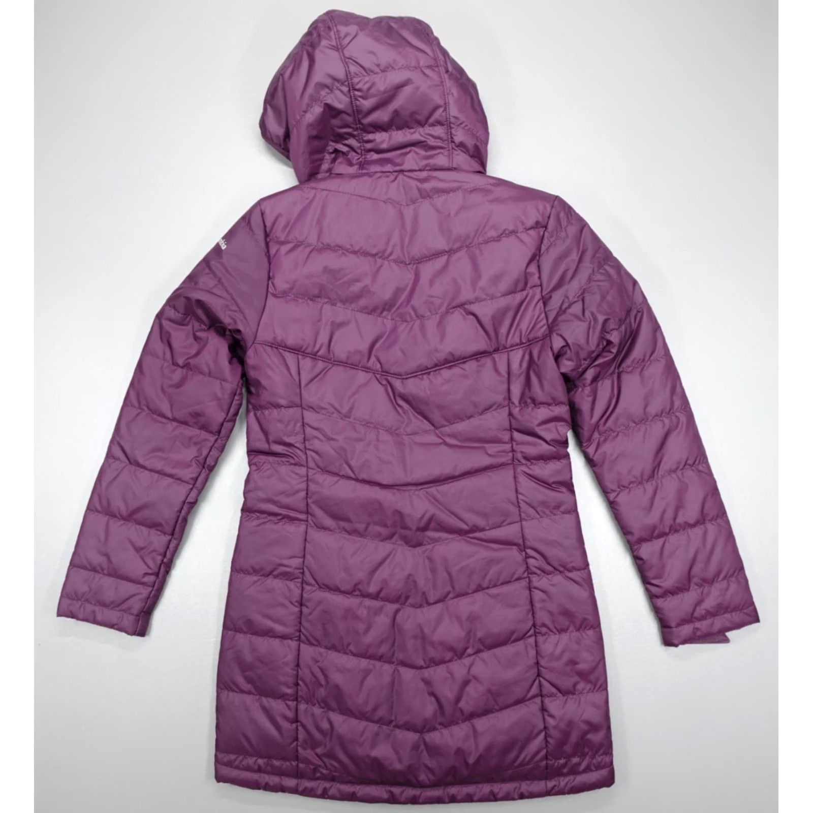 Vintage Columbia Jacket Women Parka Hooded Long Purple XS Waitsburg Ridge XK1684-522 Water Resistant Wind-Resistant Zipped Pockets Logo Size XS / US 0-2 / IT 36-38 - 7 Thumbnail