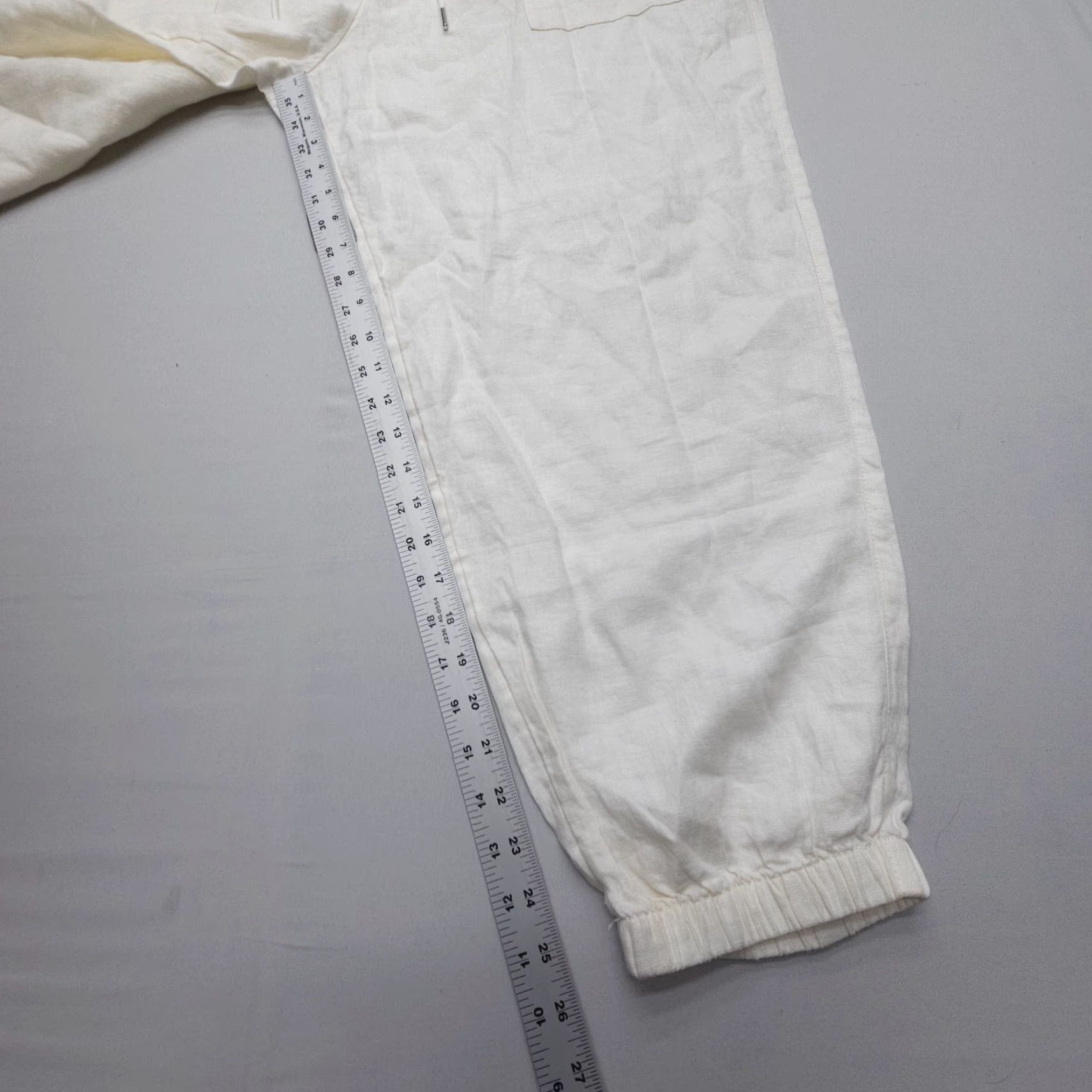 Athleta Athleta Linen Jogger Pants Women Plus Size 20 White Drawstring Elastic Waist Pockets 26in Inseam Womens Size 42" / US 20 - 5 Thumbnail