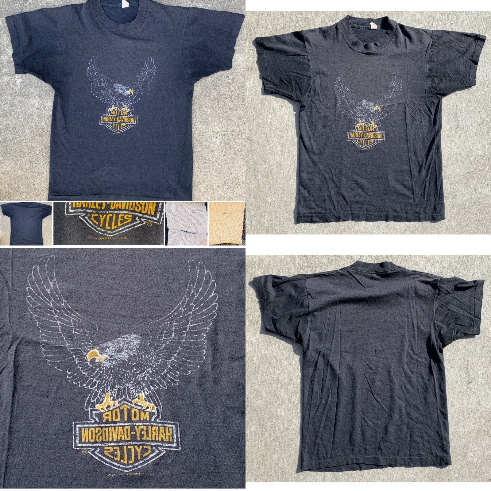 Harley Davidson VINTAGE Harley-Davidson T Shirt Small S Black 80s Single Stitch Mens Vintage 1980-1989 See Pics Size US S / EU 44-46 / 1 - 8 Thumbnail