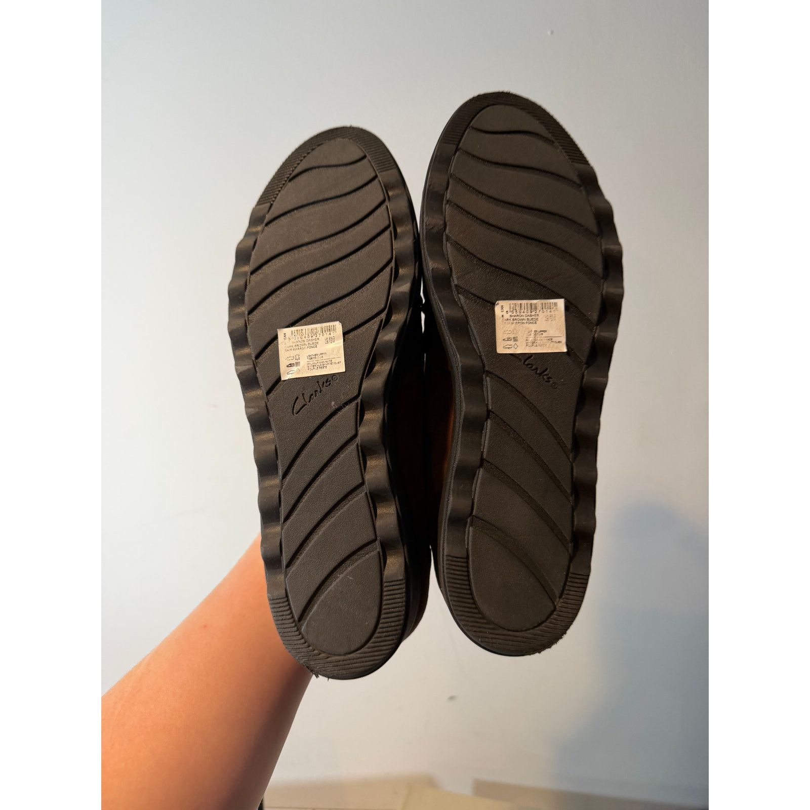 Clarks Clarks dark brown Suede Sharon Dasher Knotted Slipon Loafers Size US 12 / IT 42 - 3 Thumbnail