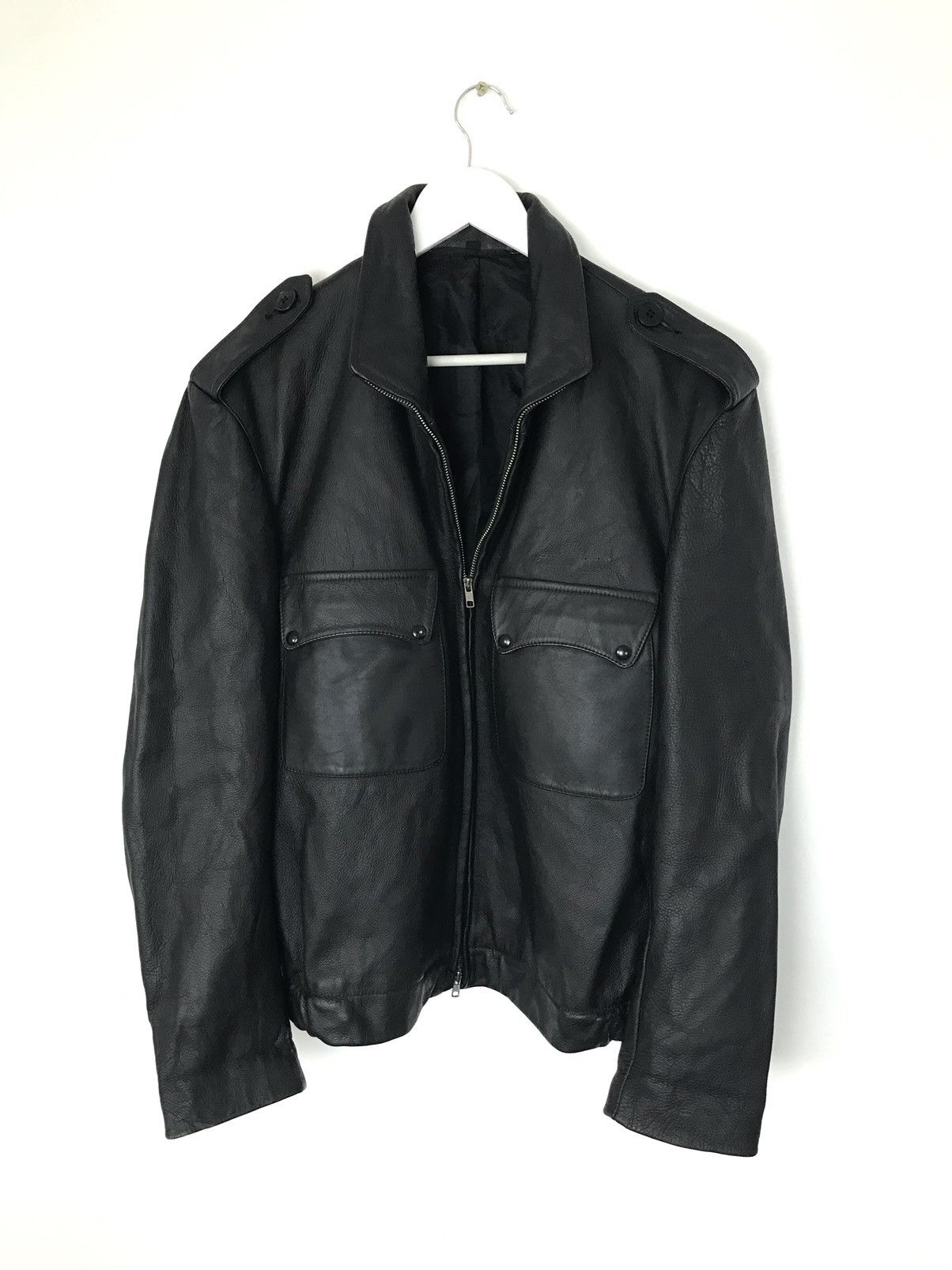 Vintage R.G.A Reportage Real Leather Flying Zip Up Jacket,Bomber Size US M / EU 48-50 / 2 - 2 Thumbnail