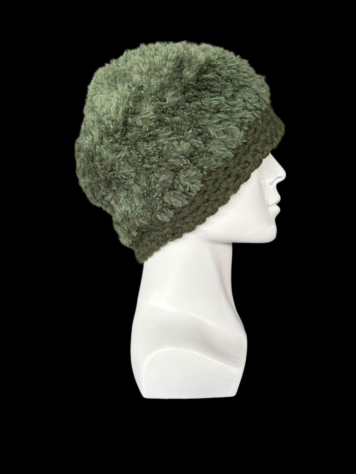 Japanese Brand × Kapital × Vintage Japanese Style Crochet Knitted Fur big Beanie Hats Rare 🎌☠️☠️🎌 Size ONE SIZE - 2 Thumbnail