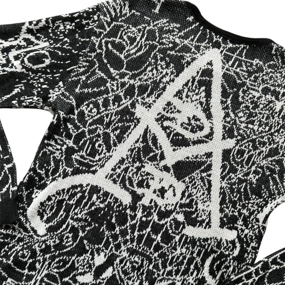 Ed Hardy « Dylan Audigier » Black “Rorschach” Knitted Sweater Size US S / EU 44-46 / 1 - 3 Thumbnail