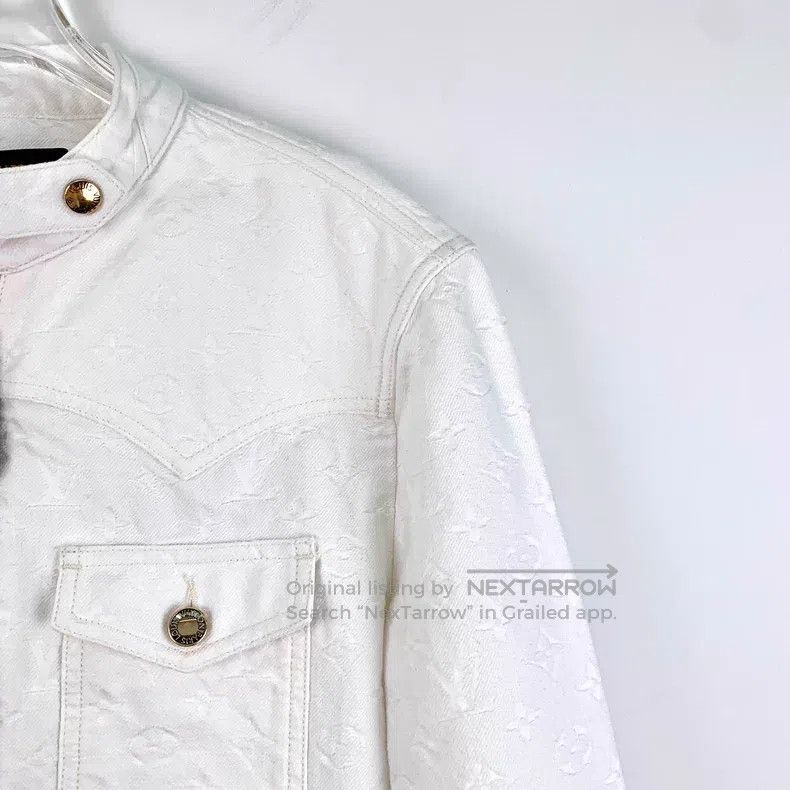 Louis Vuitton Louis Vuitton 23 white logo cotton zippered long-sleeved d Size XS / US 0-2 / IT 36-38 - 3 Thumbnail