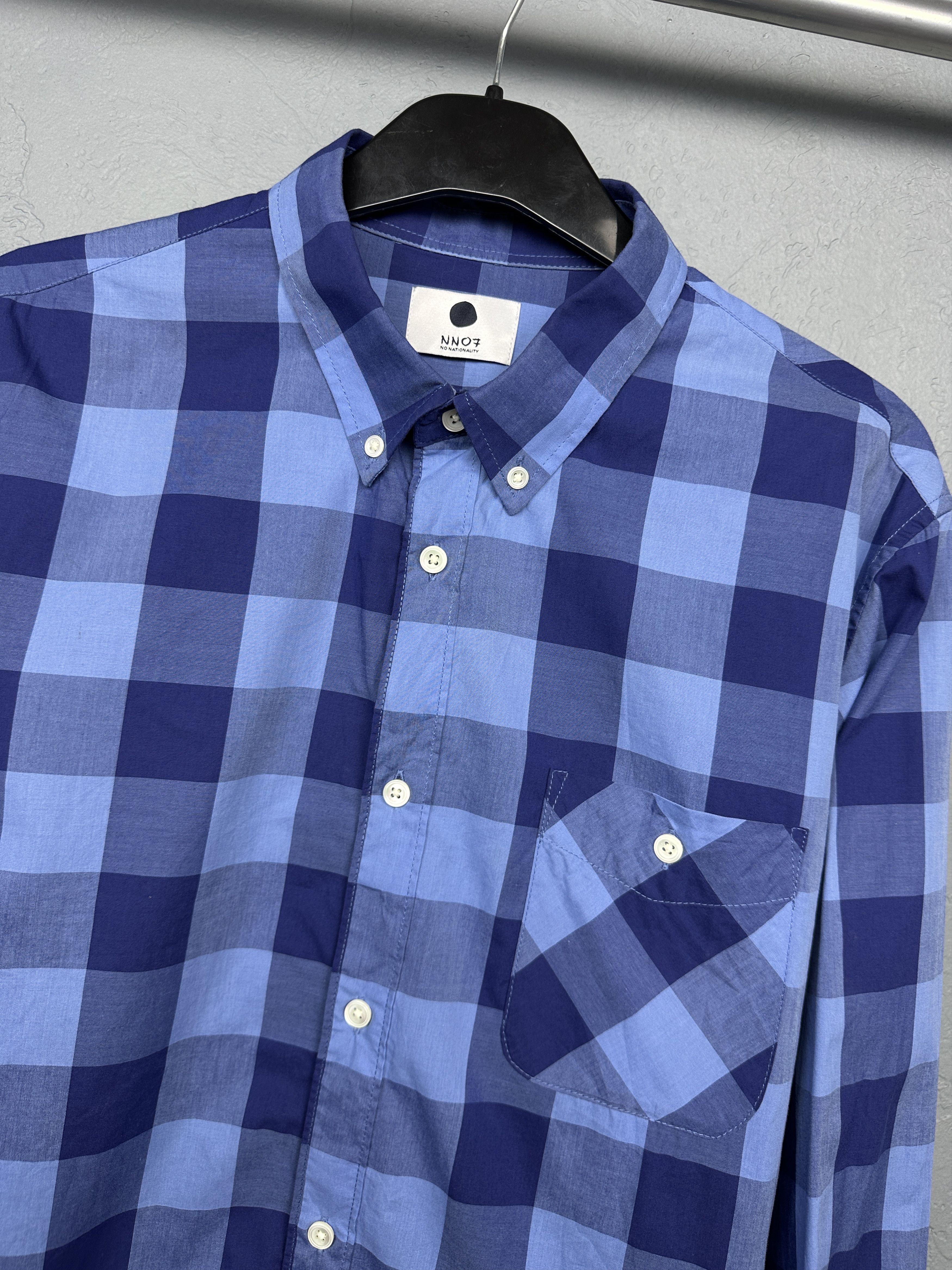 NN07 Nn07 No Nationality Mens Long Sleeve Plaid Shirt Size US L / EU 52-54 / 3 - 2 Thumbnail