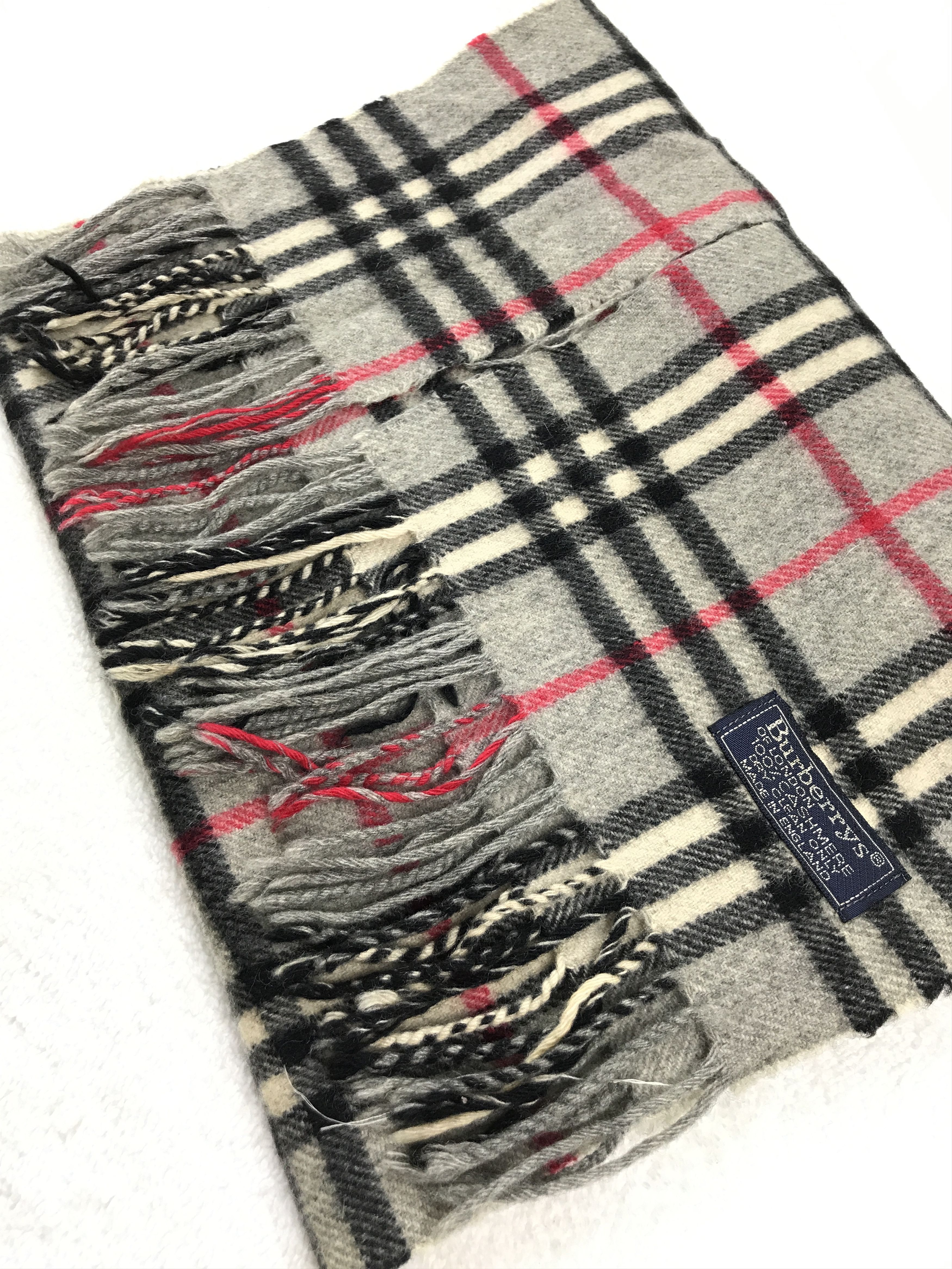 Burberry × Vintage Vintage Burberry Scarf Muffler Wool Cashmere Novacheck Size ONE SIZE - 4 Thumbnail