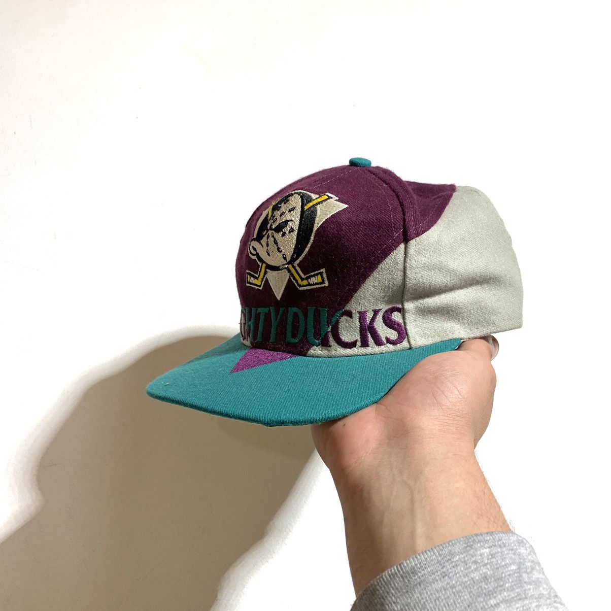 NHL Vintage Mighty Ducks Authentic NHL Spell Out SnapBack. Size ONE SIZE - 2 Thumbnail