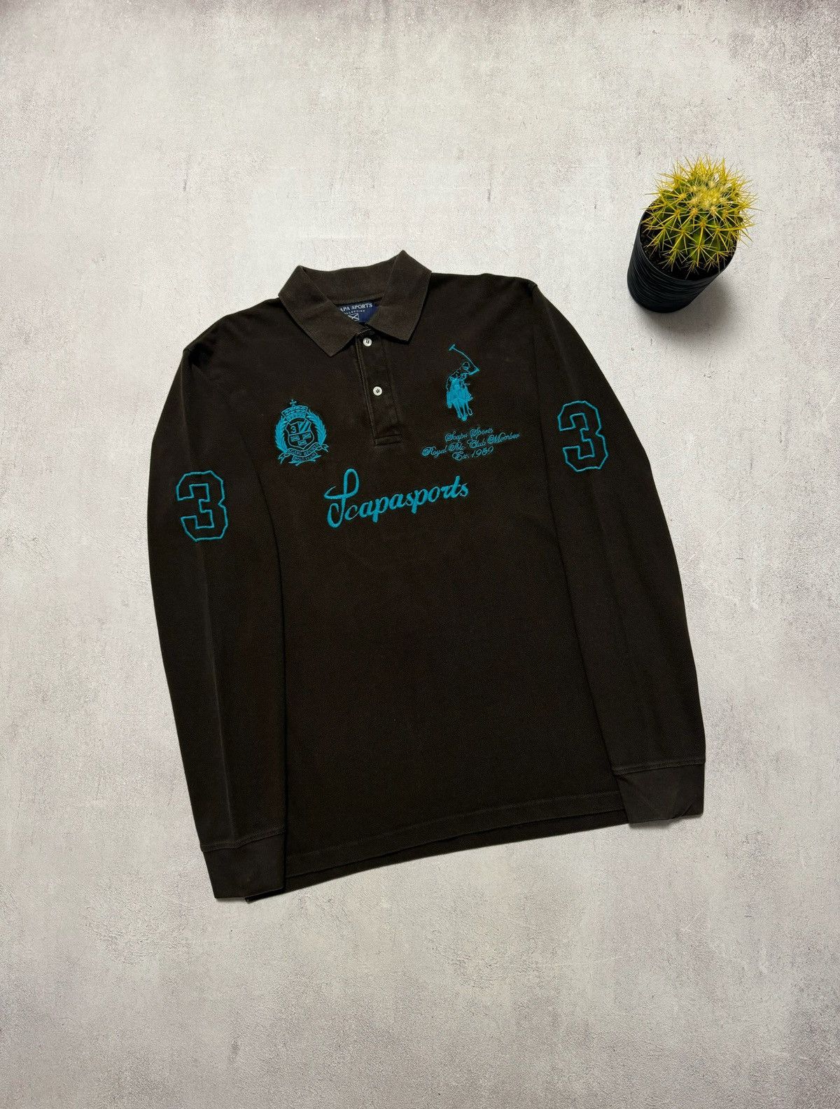 Scapa Sports Vintage Scapa Sports Rugby Sweatshirt Brown #3 Ralph Lauren Size US L / EU 52-54 / 3 - 1 Thumbnail