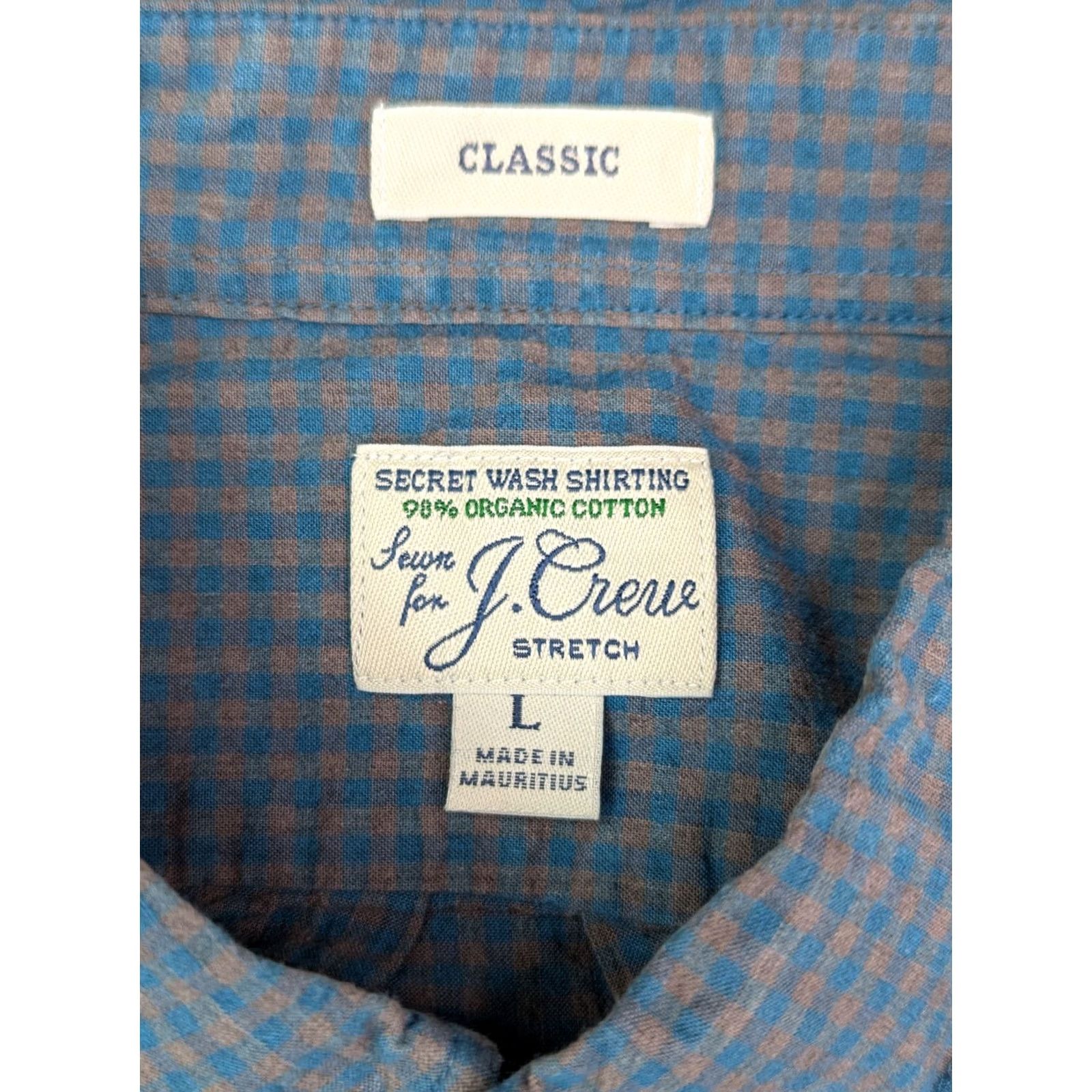 J.Crew J.CREW Button-Up Shirt Men L Green 44x30 Organic Cotton Secret Wash Stretch Size XL Regular Slim Pattern Floral Casual Business Travel Size US XL / EU 56 / 4 - 3 Thumbnail