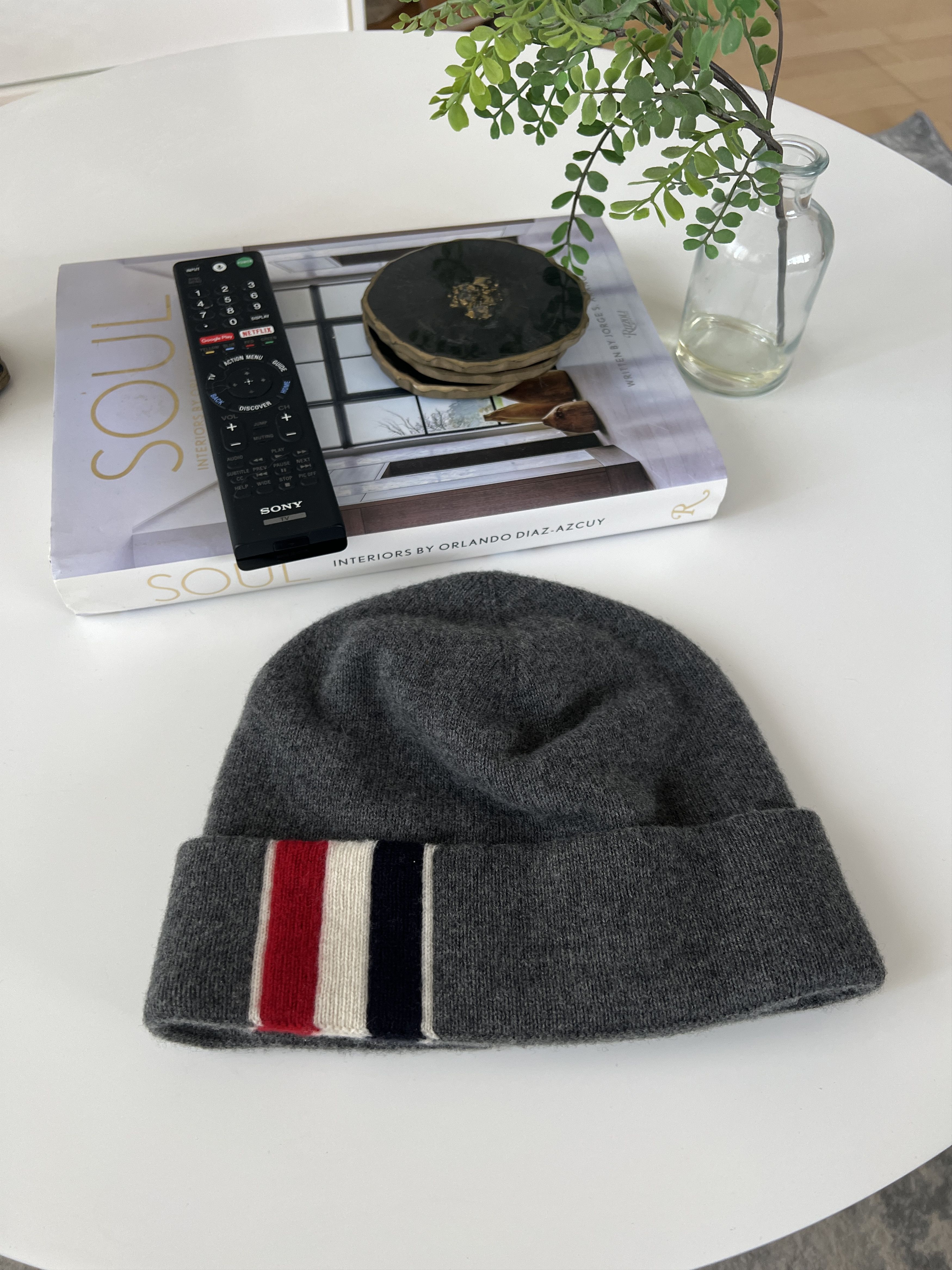Thom Browne Dark Grey 4 Bar Wool Beanie Size ONE SIZE - 1 Thumbnail